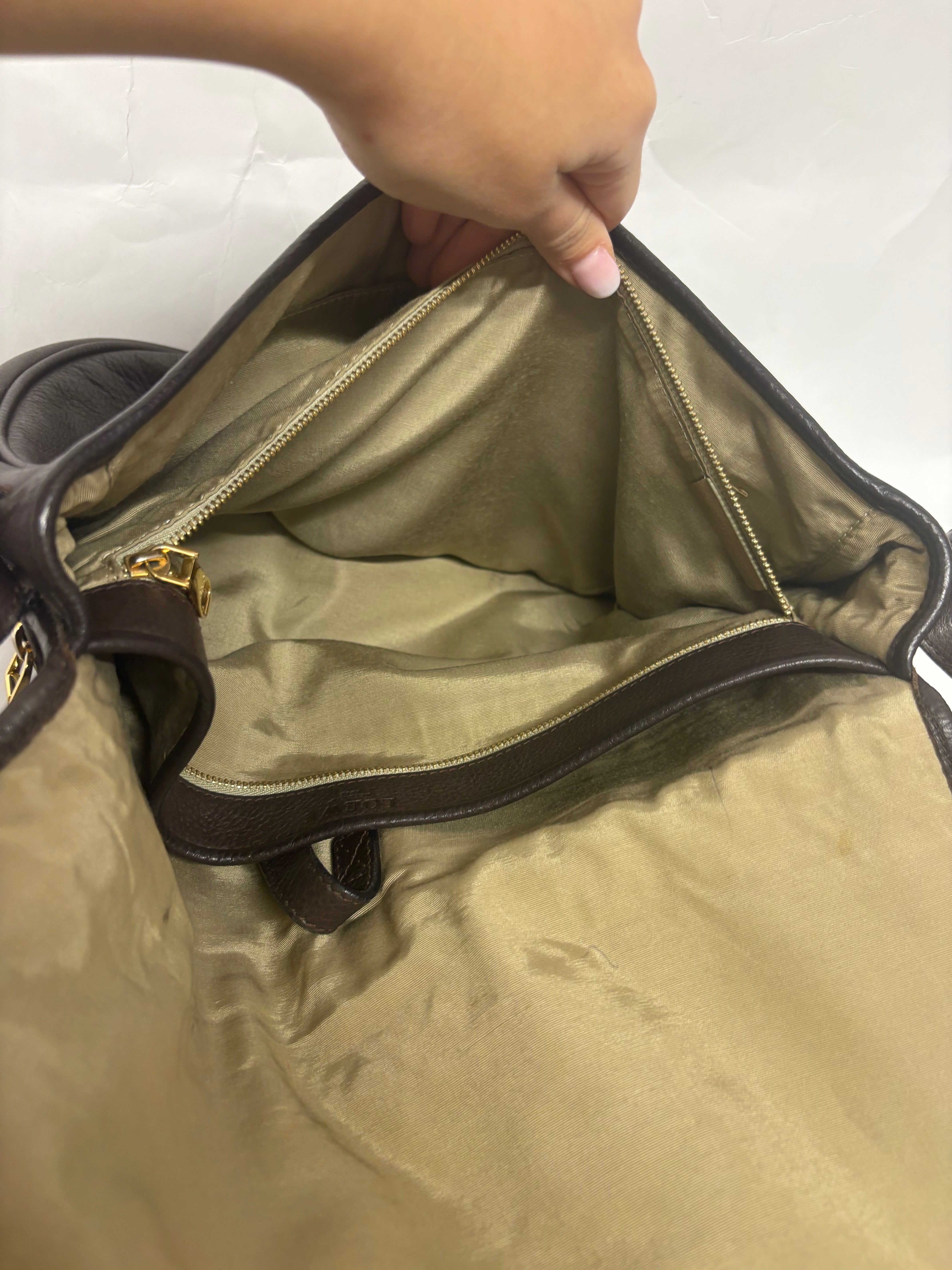 Loewe heritage bandolera marrón chocolate
