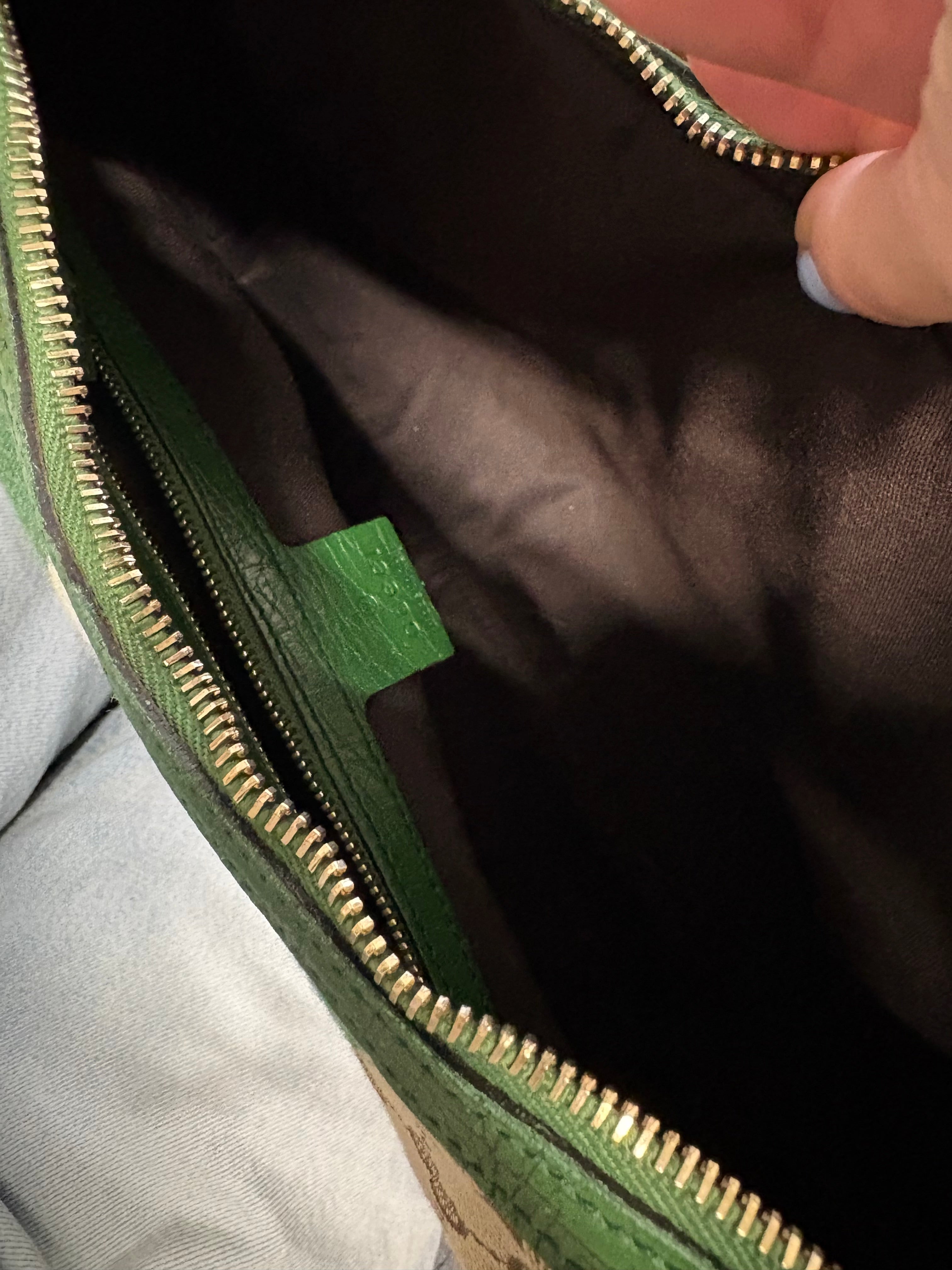 Gucci Horsebit Hobo chain large GG Canvas Verde Web