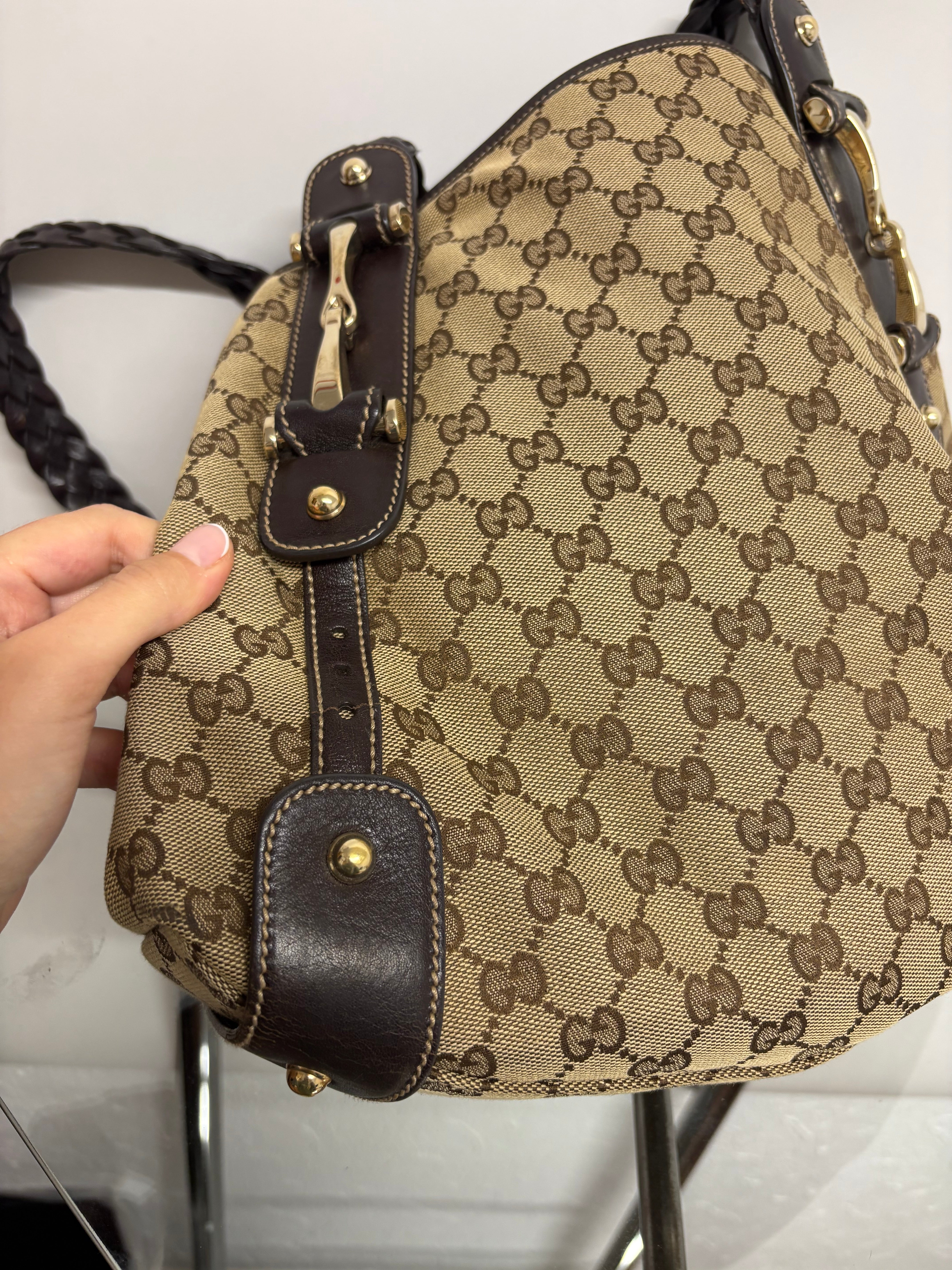 Gucci pelham gg canvas marron chocolate grande