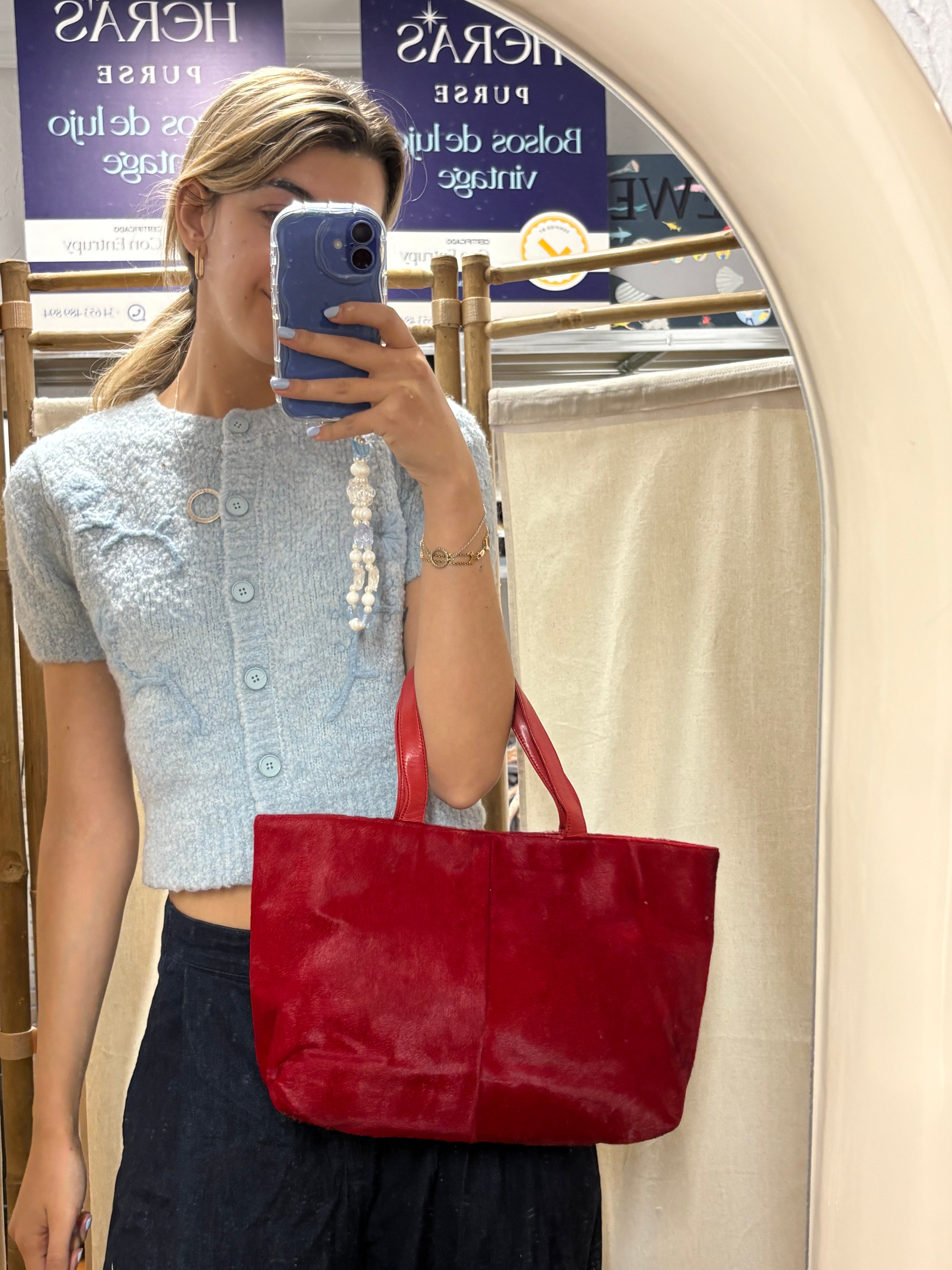 Loewe Vintage Piel de Potro Roja Anagram Original