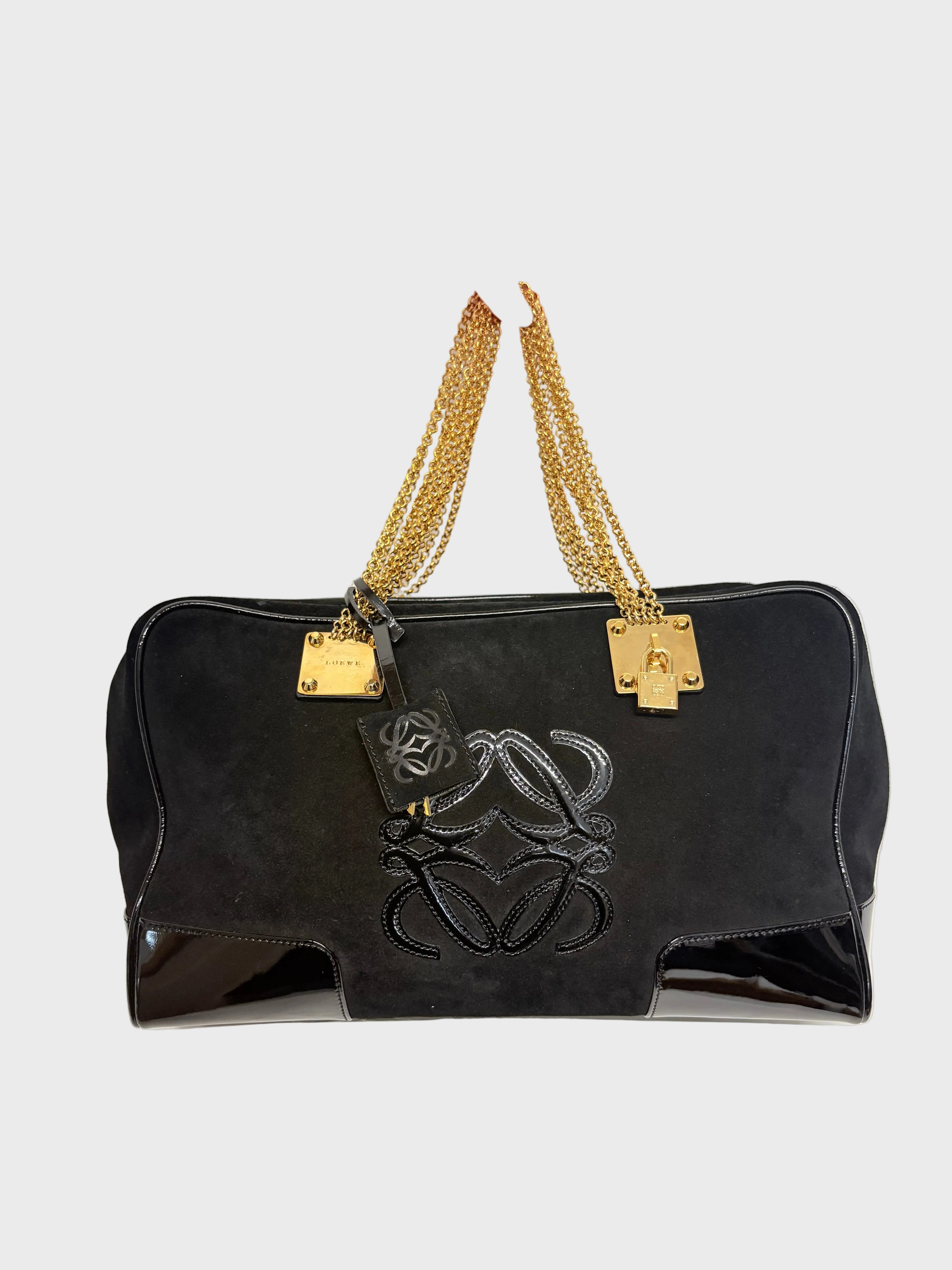 Loewe Amazona 36 Joya Ante y Charol Negro – Edición Especial Vintage
