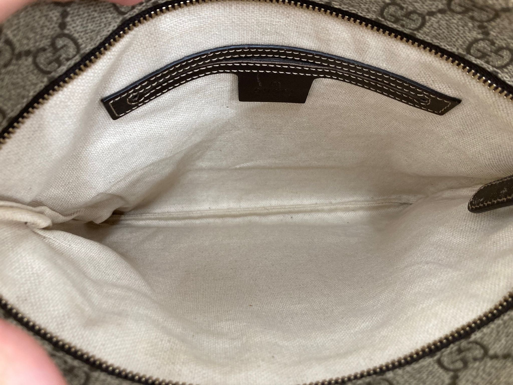 Gucci bandolera canvas marrón