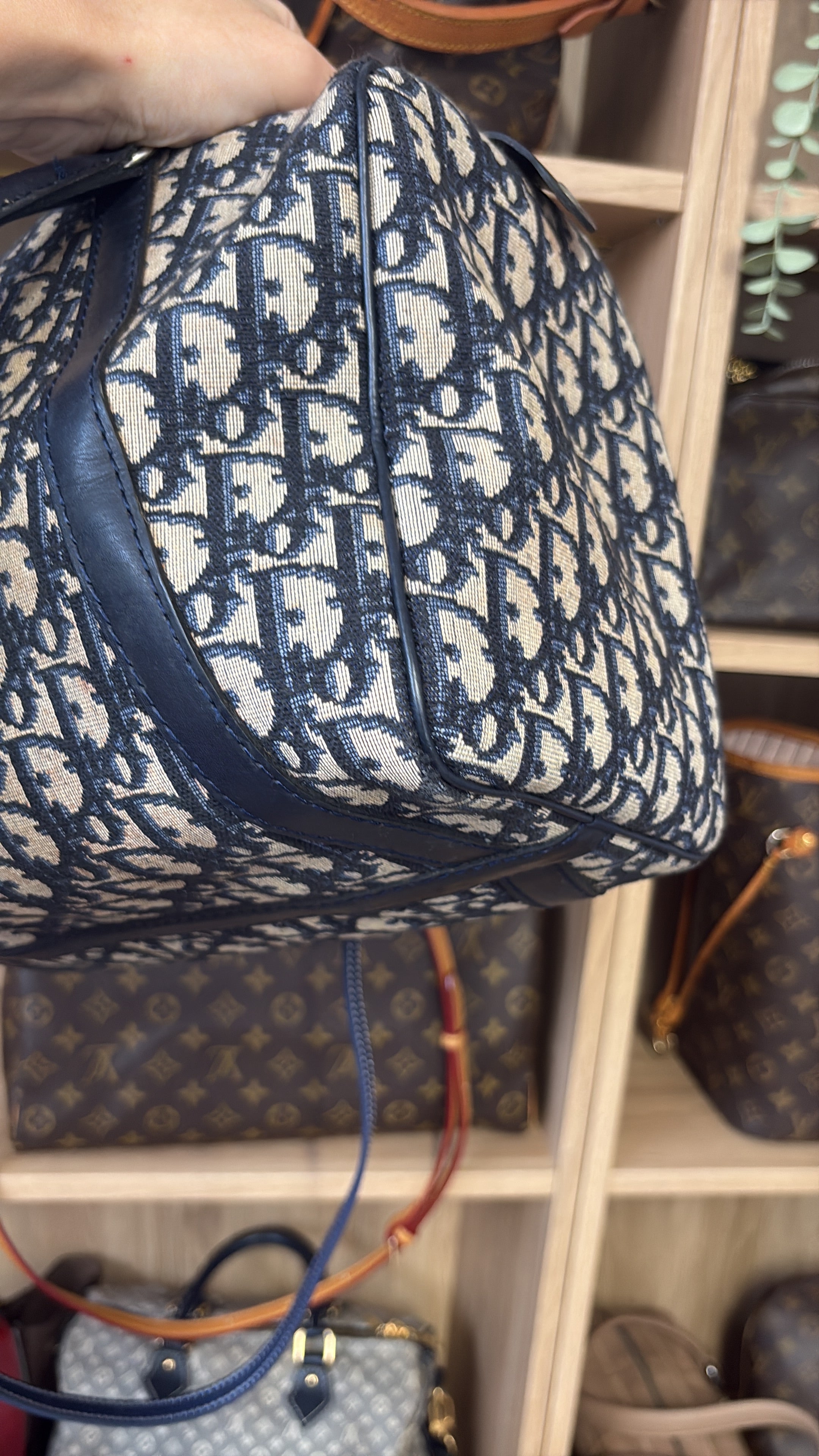 Christian Dior Bowling Trotter 30 Oblique Azul