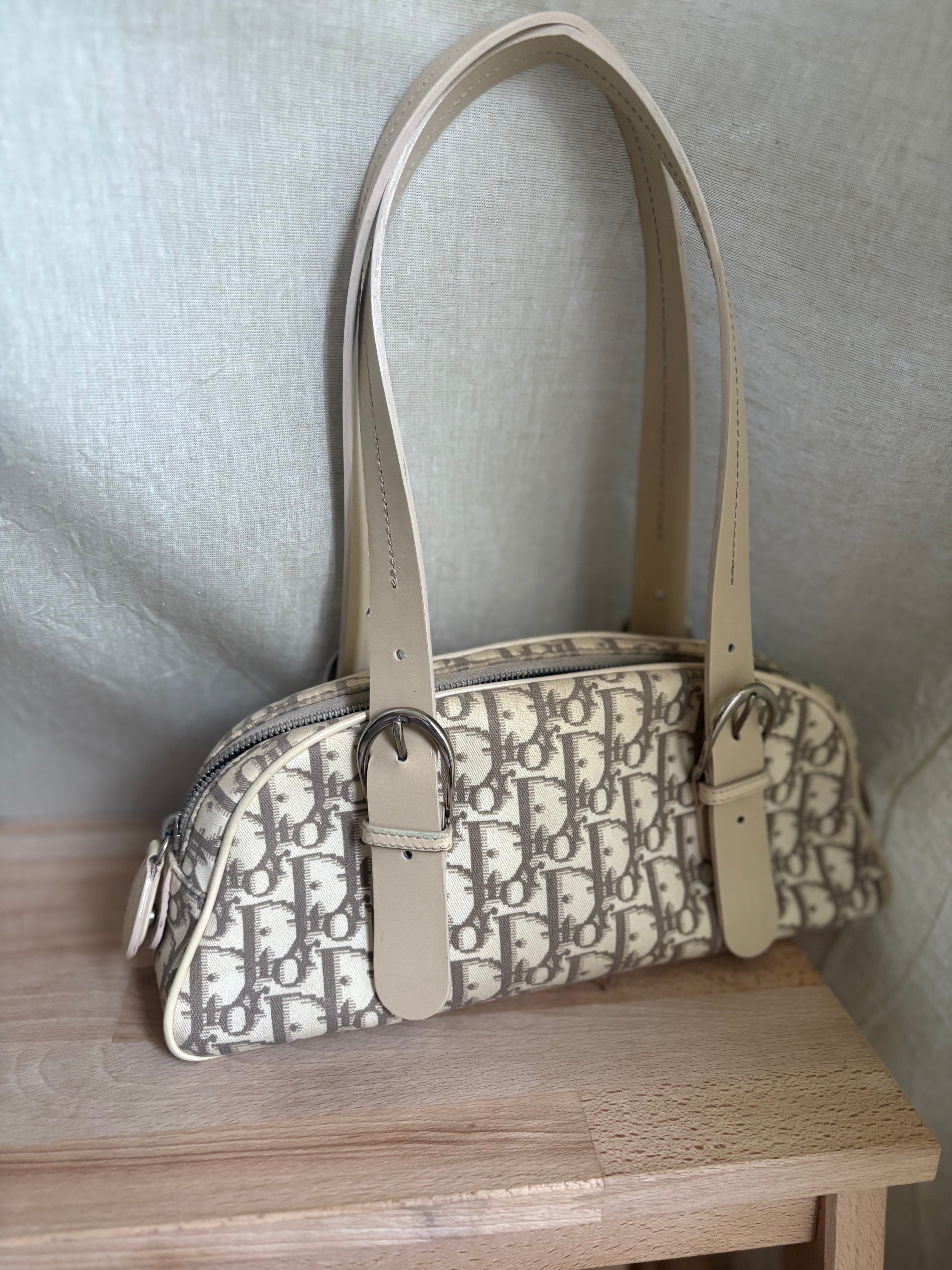 Bolso Dior Trotter Floral Canvas Beige