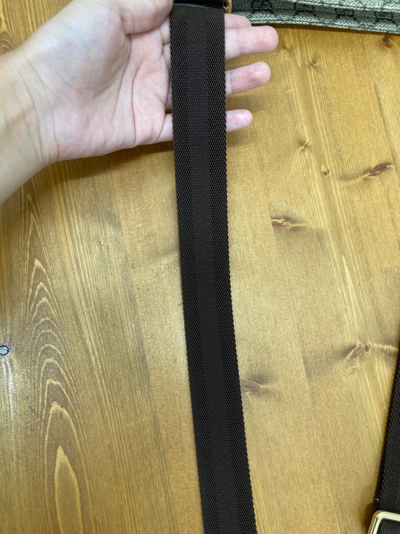 Gucci bandolera canvas marrón