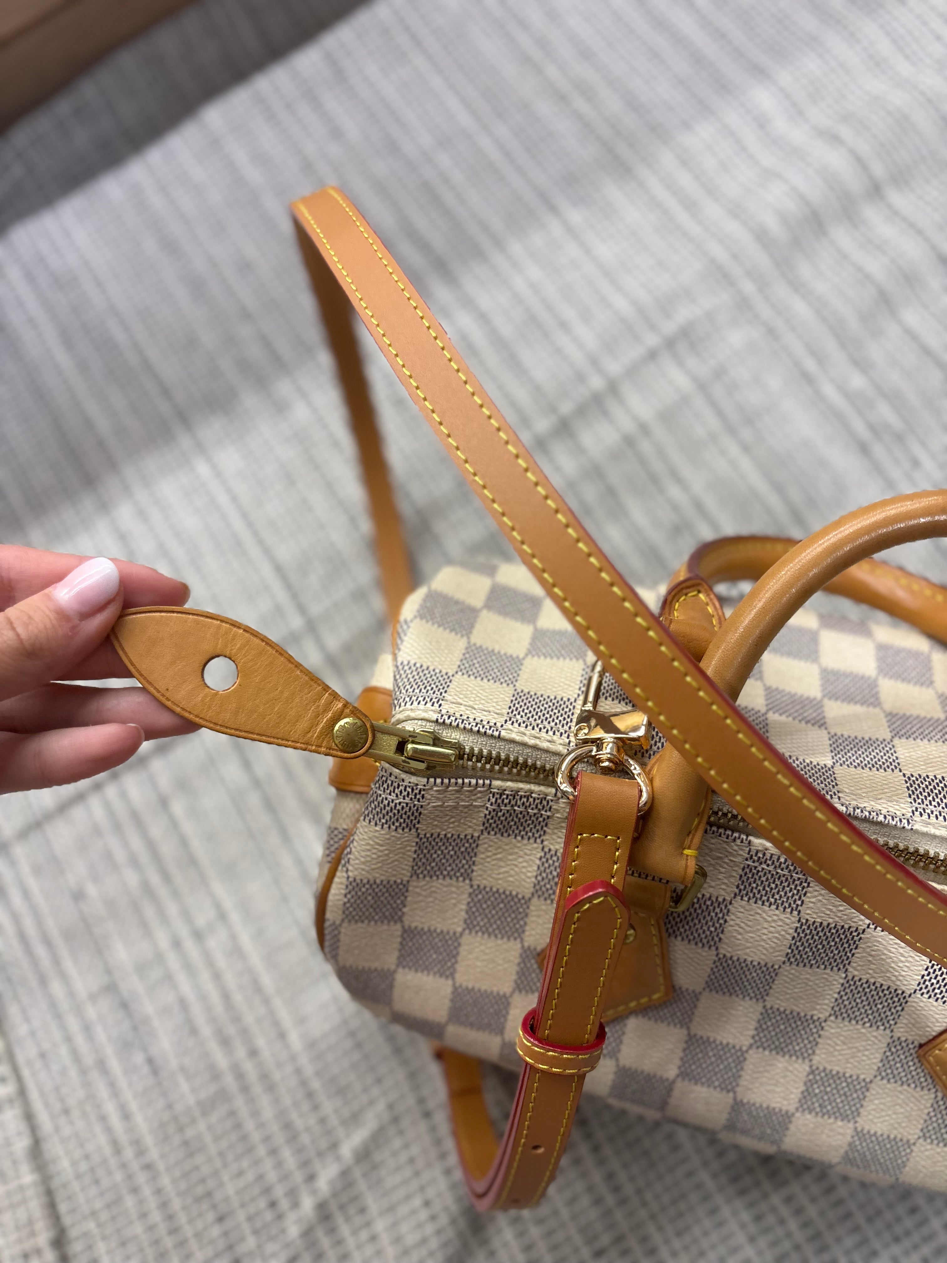 Louis Vuitton Speedy 25 Damier Azur con bandolera extra