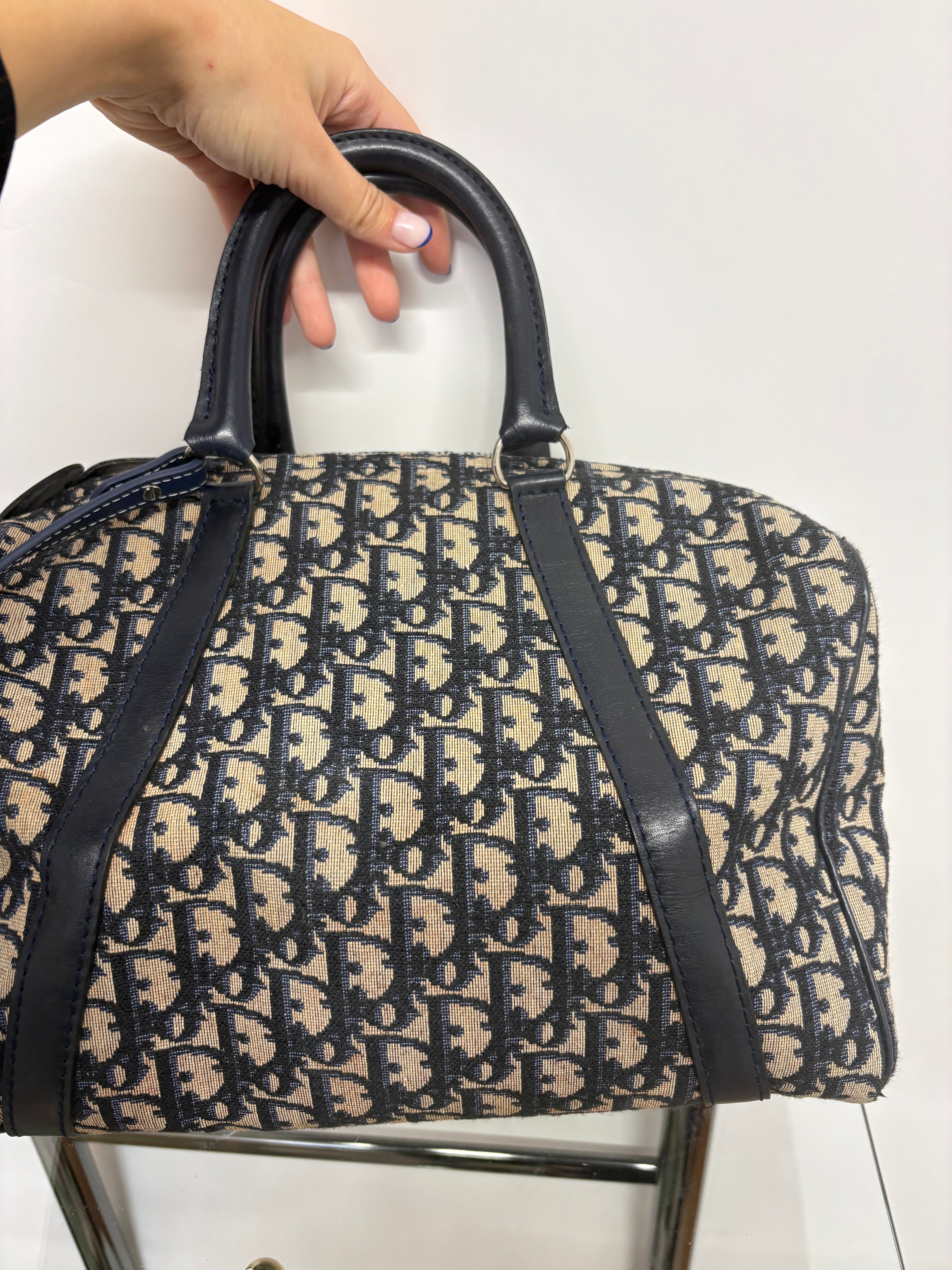 Christian Dior Bowling Trotter 30 Oblique Azul