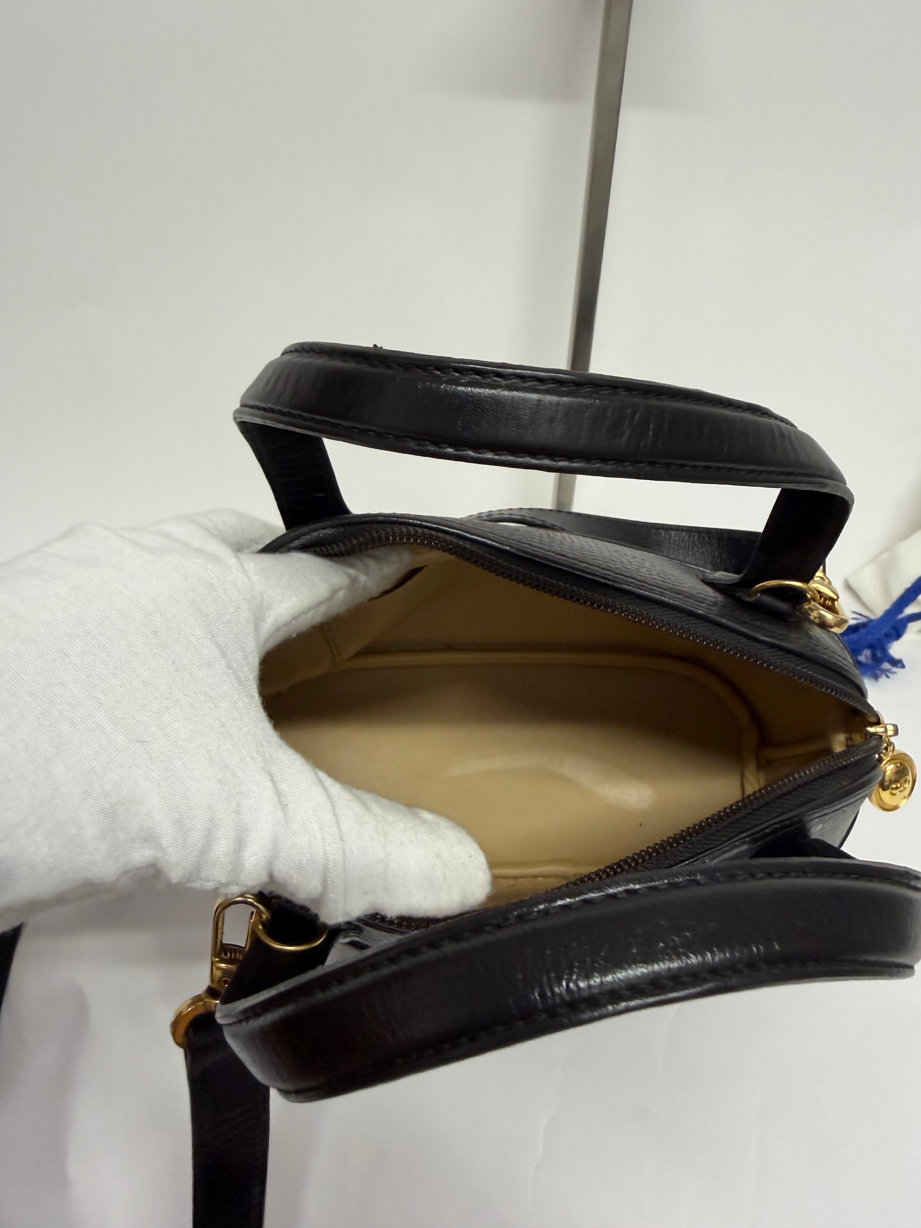 Christian Dior Mini Bowling Bag Vintage Negro GHW