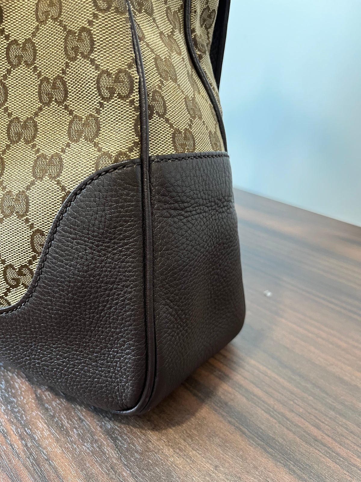 Gucci hobo Bamboo Lona GG Beige con Bandolera