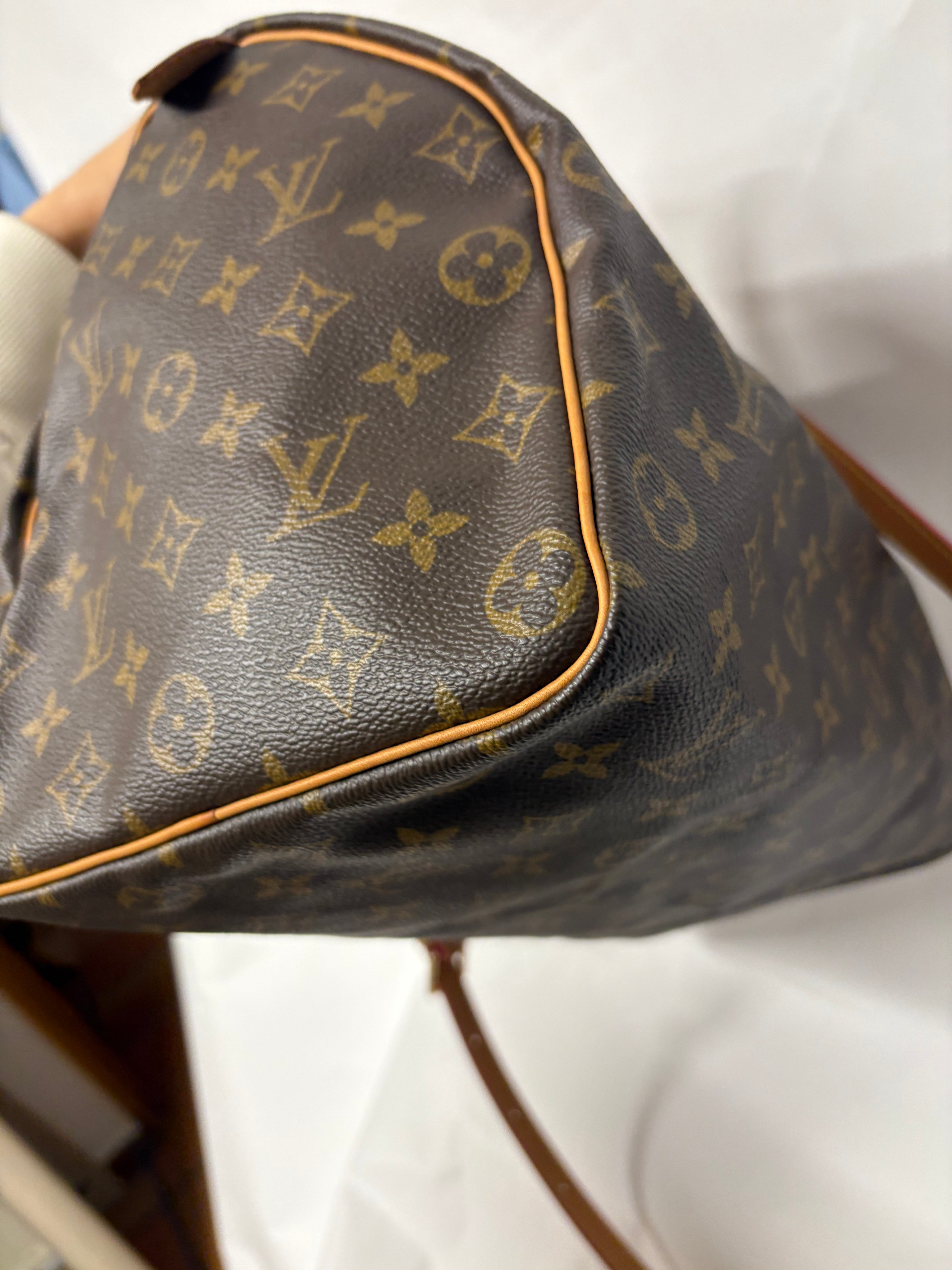 Louis Vuitton speedy 35 canvas monogram con bandolera extra