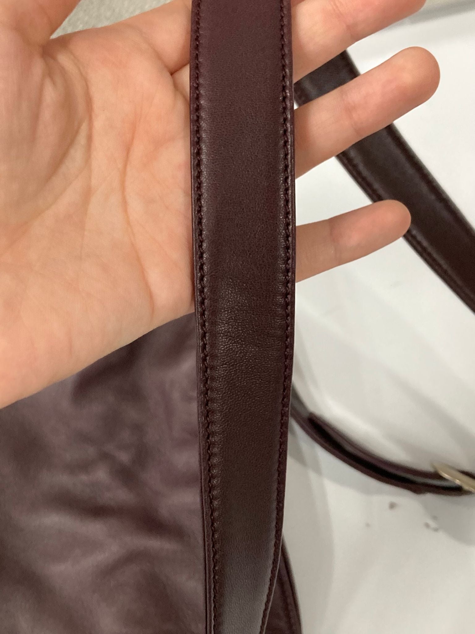 Loewe Flamenco Mediano burdeos Bandolera Piel Napa de Cordero