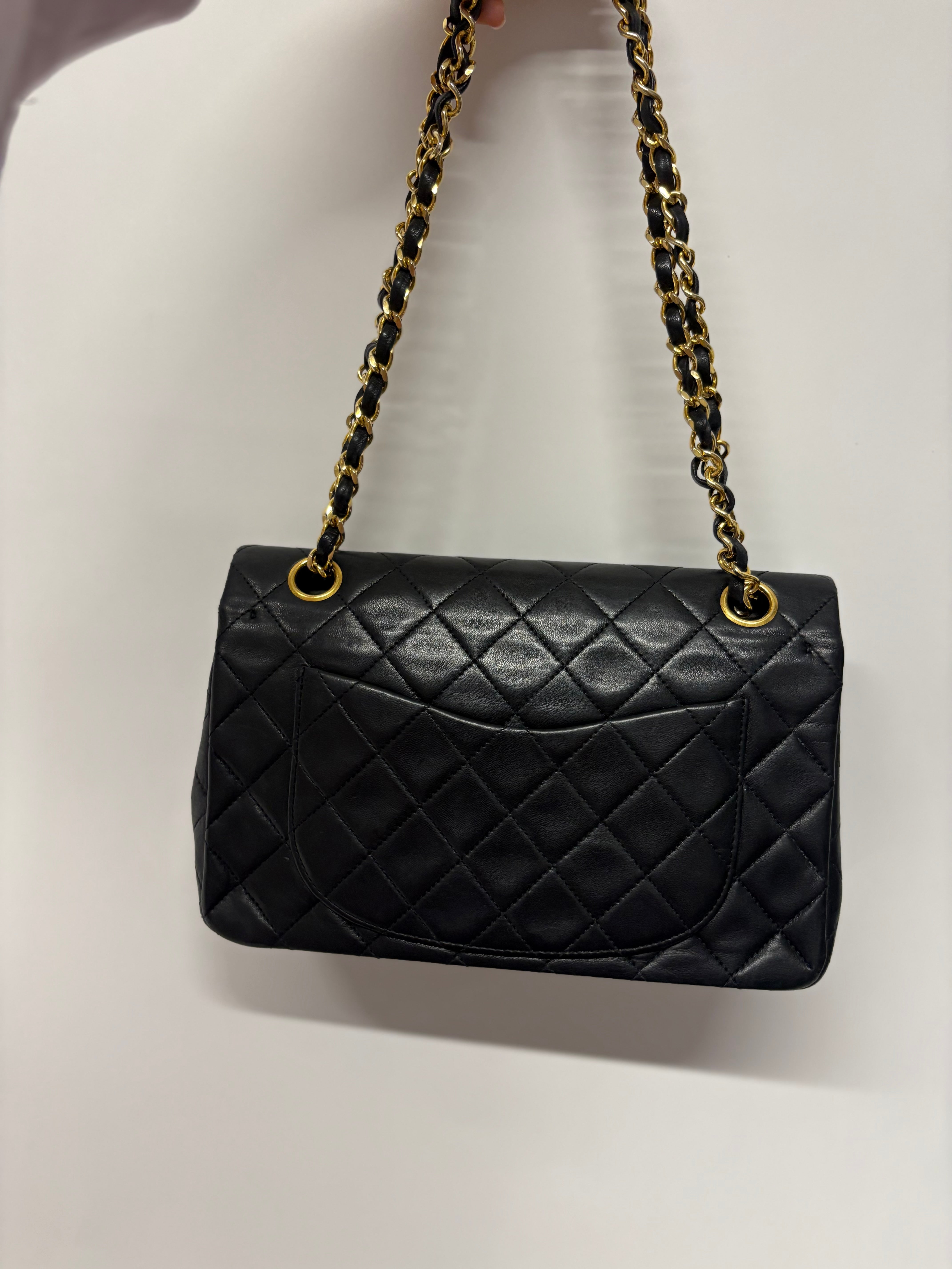Chanel timeless 23 doble flap negro serie 1