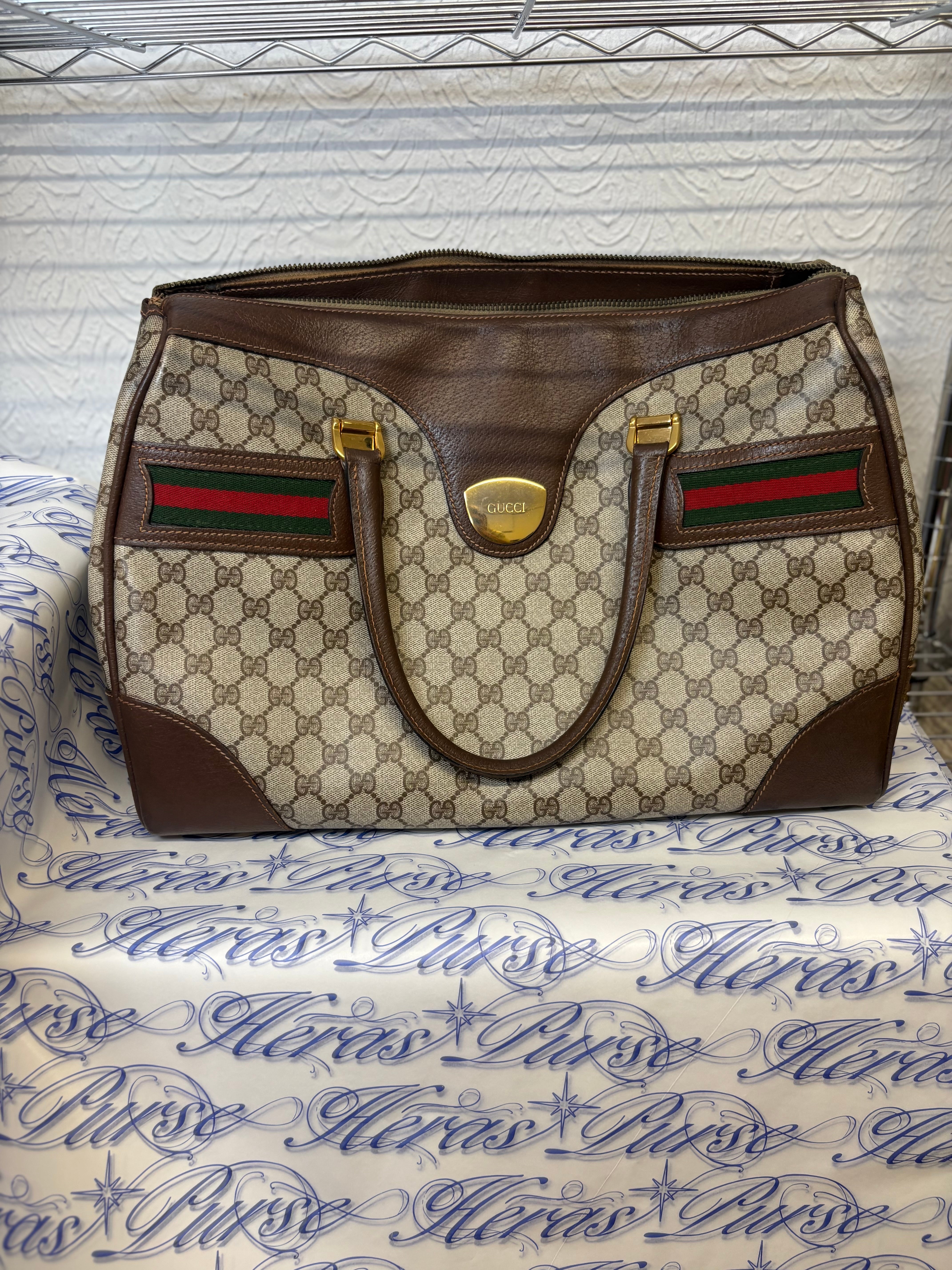 Gucci vintage gg supreme web boston XXL bag