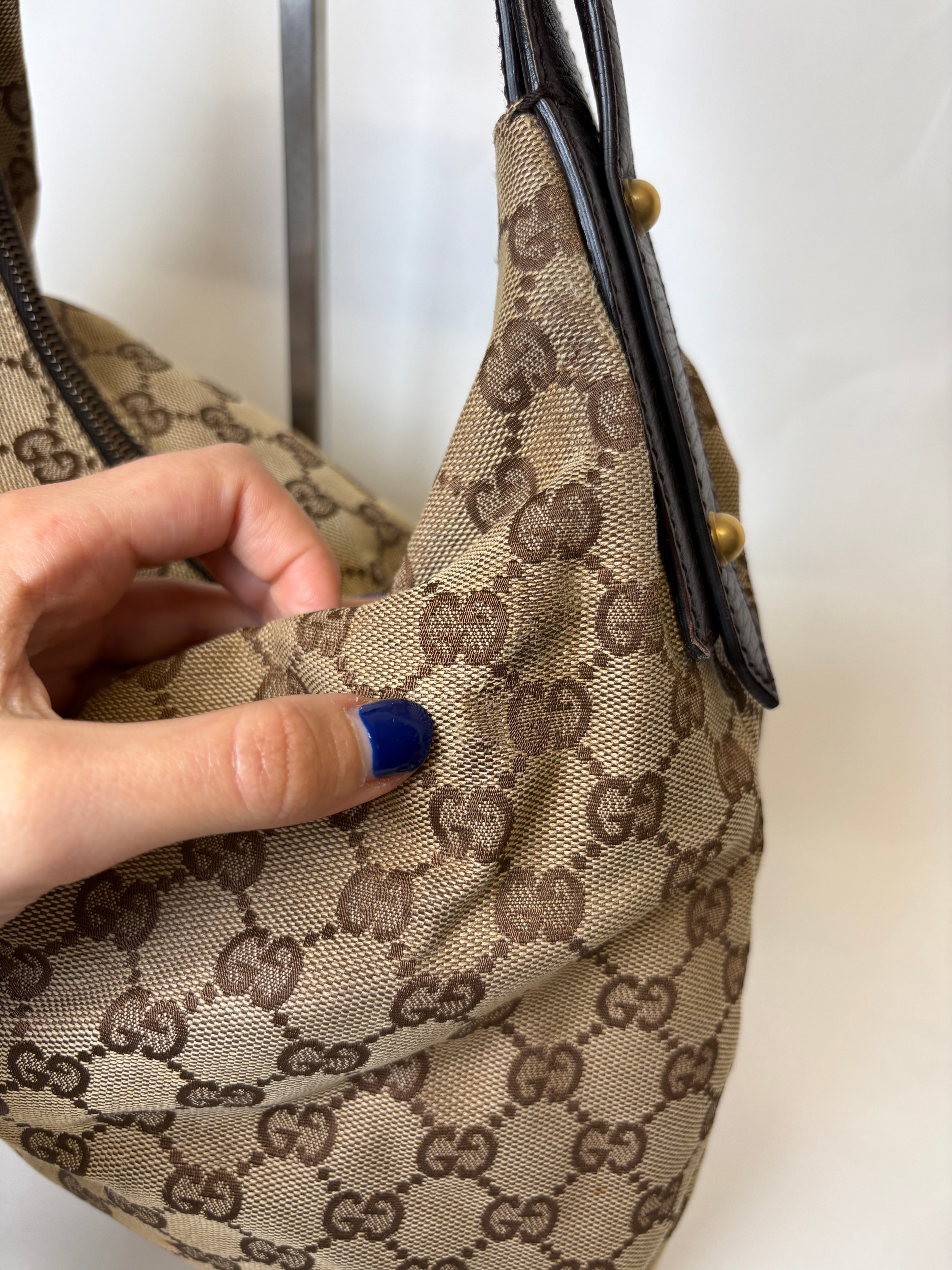 Gucci Horsebit Hobo GG Canvas Marrón