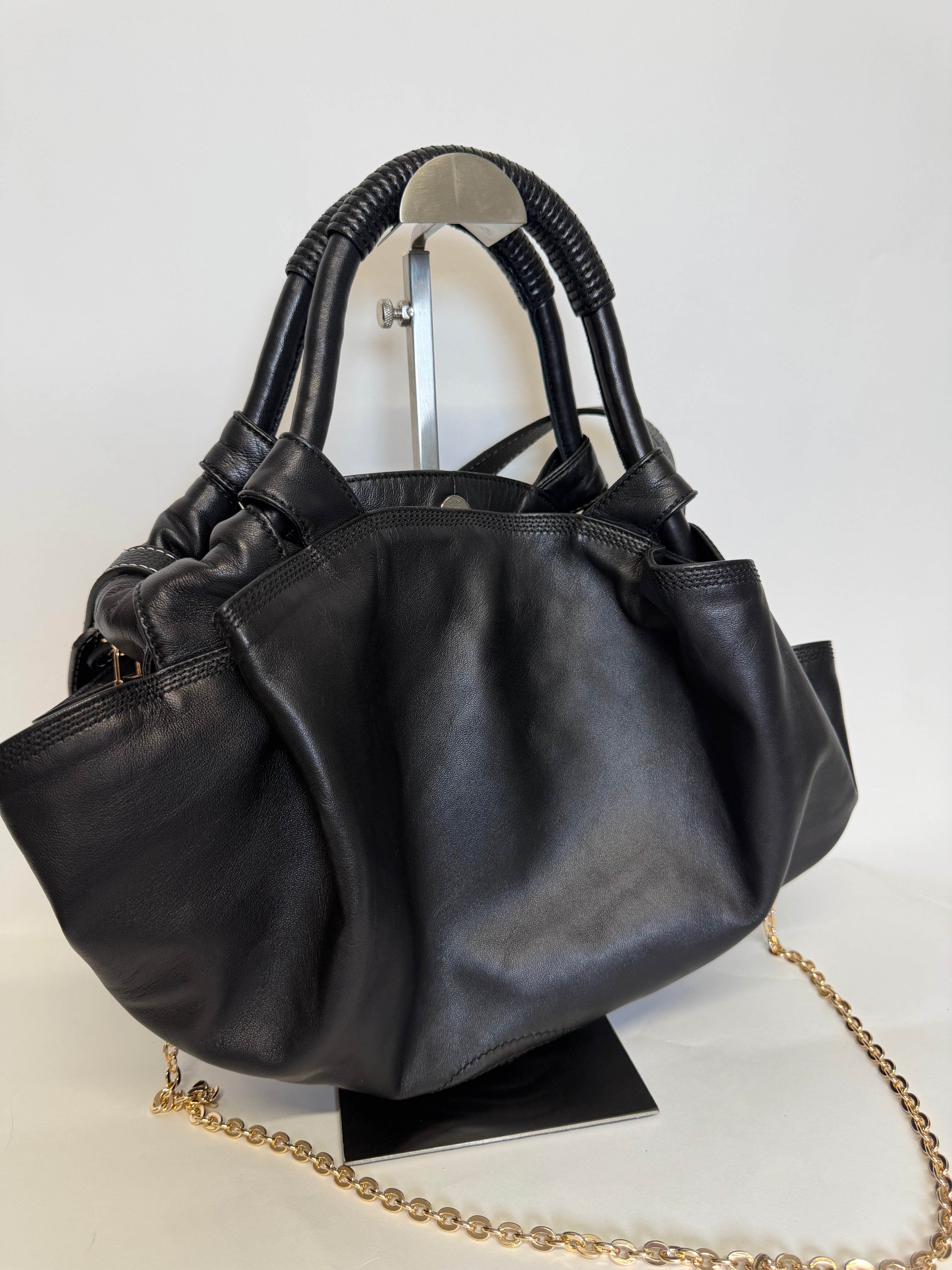 Loewe Aire nappa pequeño Negro dos bandoleras