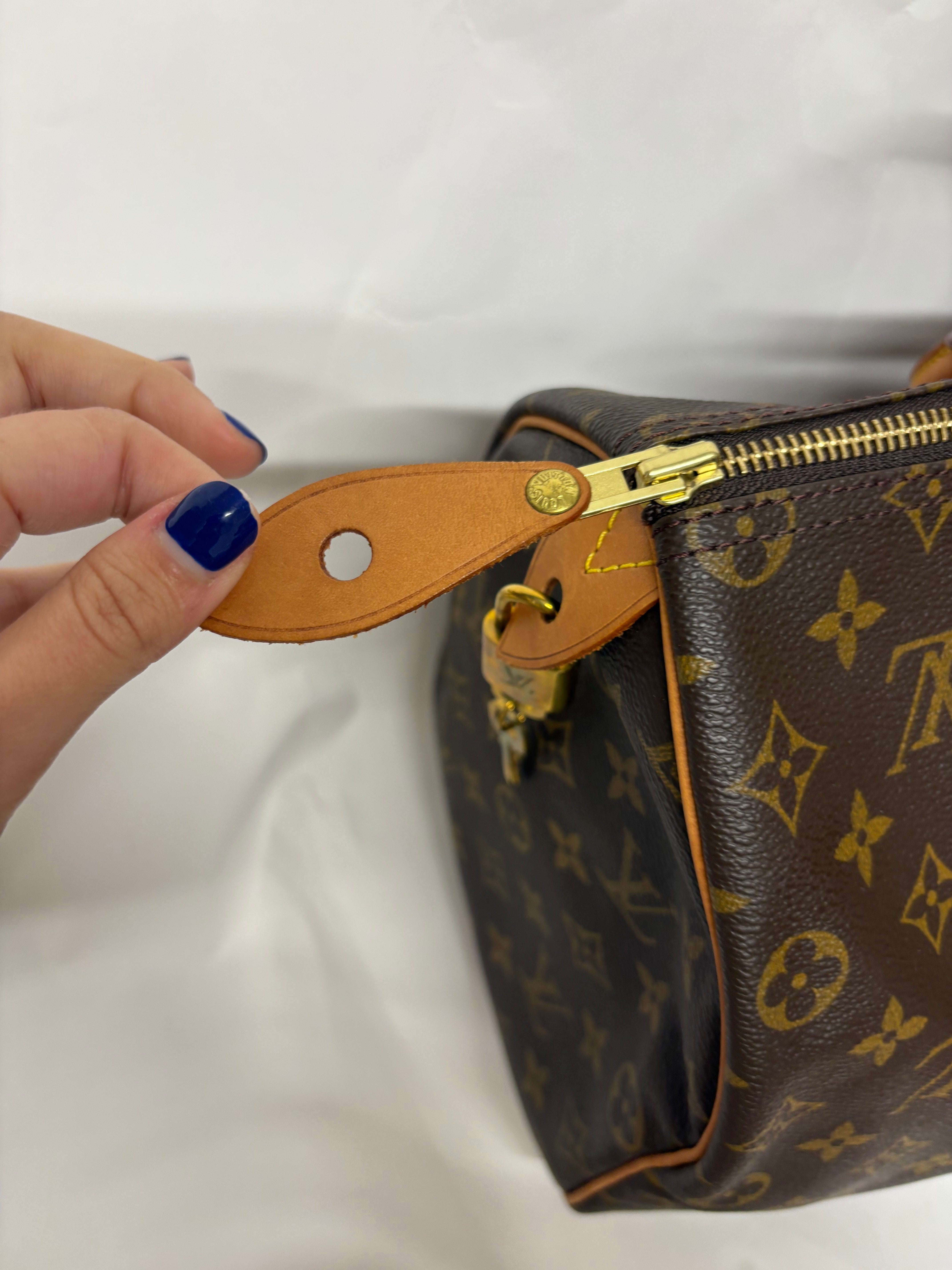 Louis Vuitton speedy 35 canvas monogram con bandolera extra