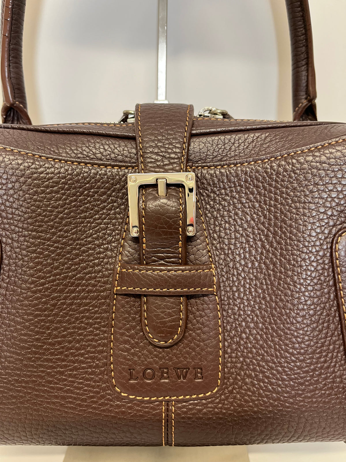 Loewe Senda Handbag Piel Marrón Oscuro (Pequeña)