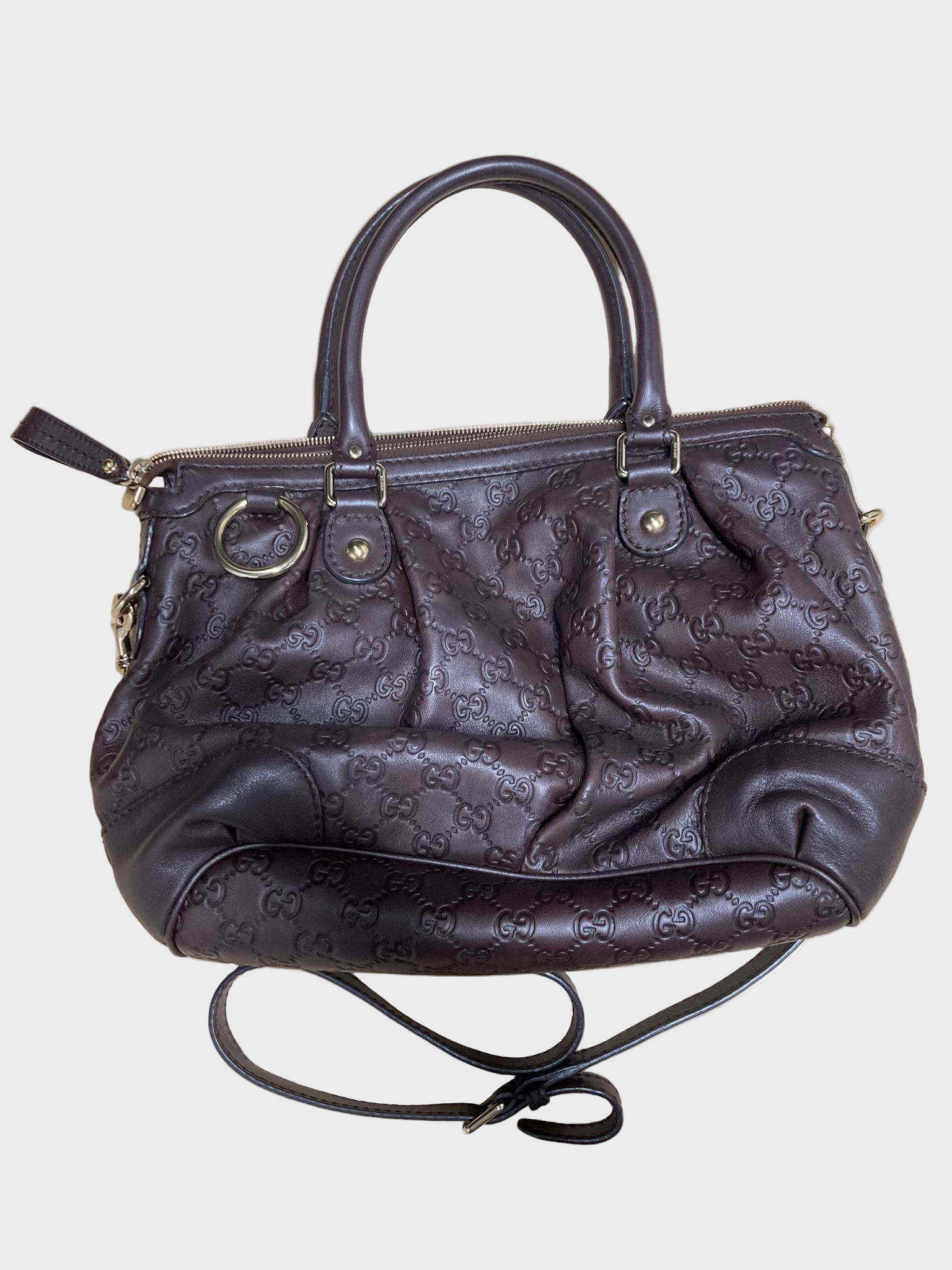 GUCCI GG Guccissima 2Way – Piel marrón chocolate Y bandolera