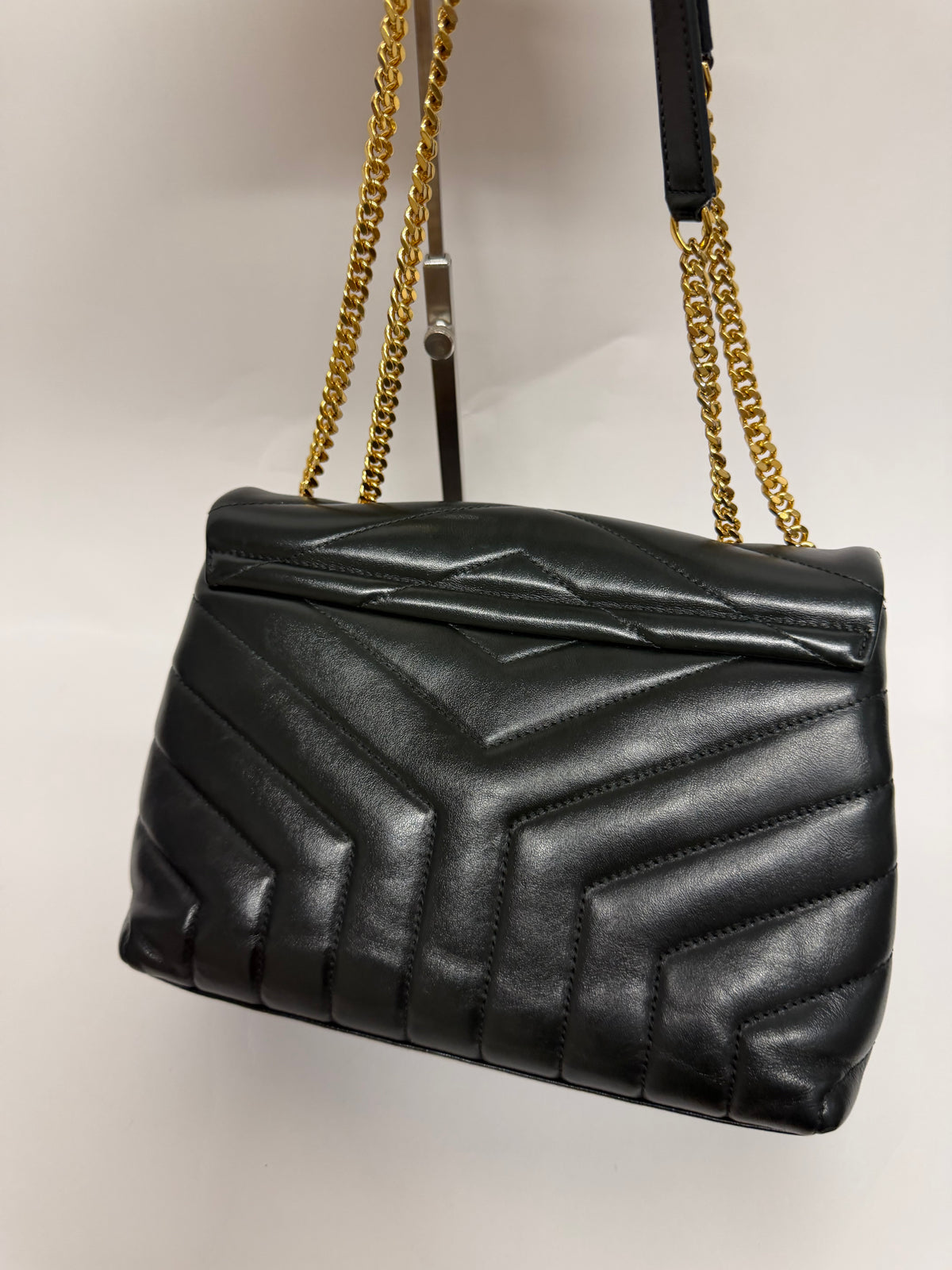 Saint Laurent LouLou Small Piel de Becerro Matelassé Verde Oscuro Full Set