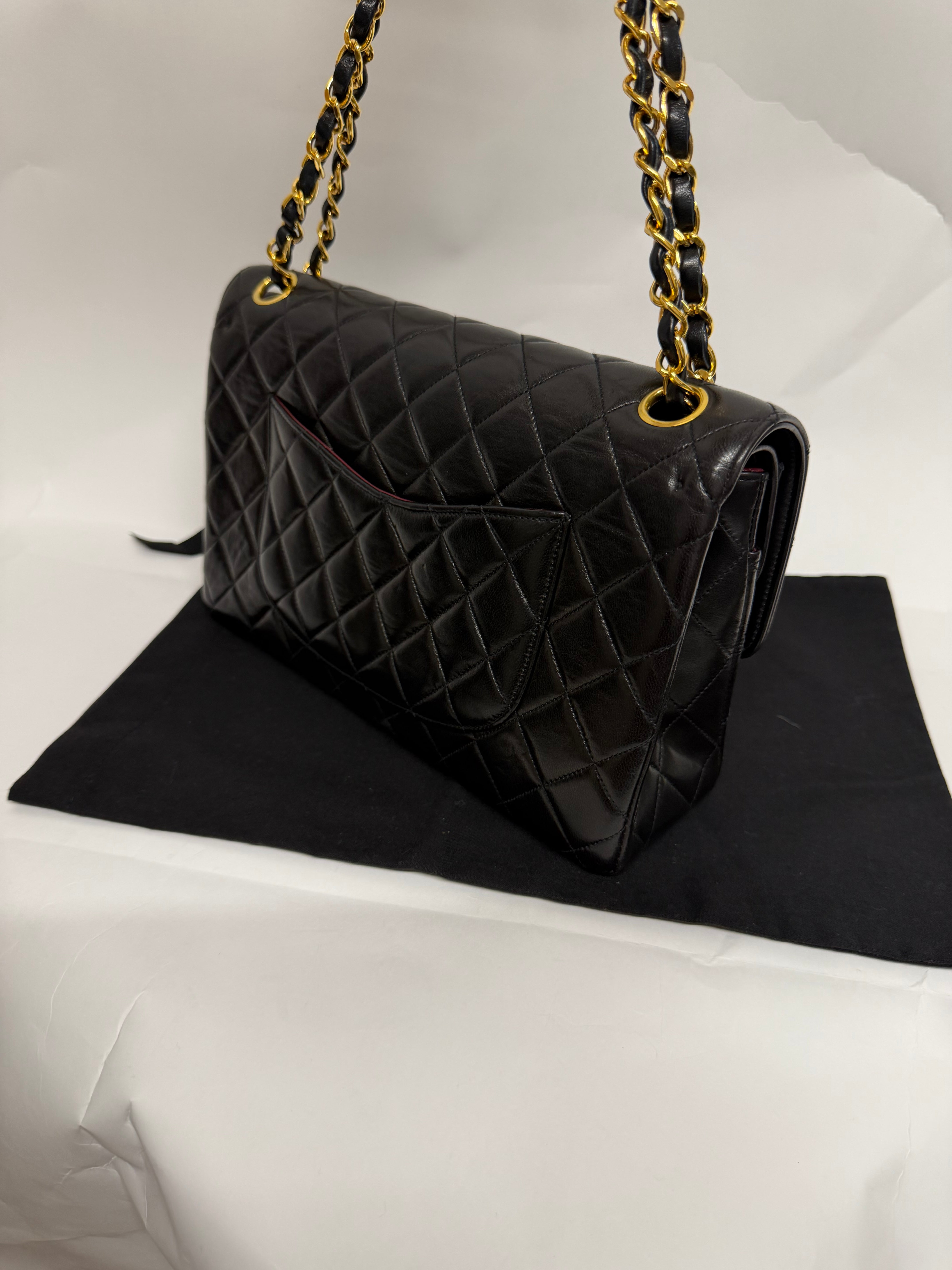 Chanel Timeless 25 Lambskin Negro Double Flap · Serie 2