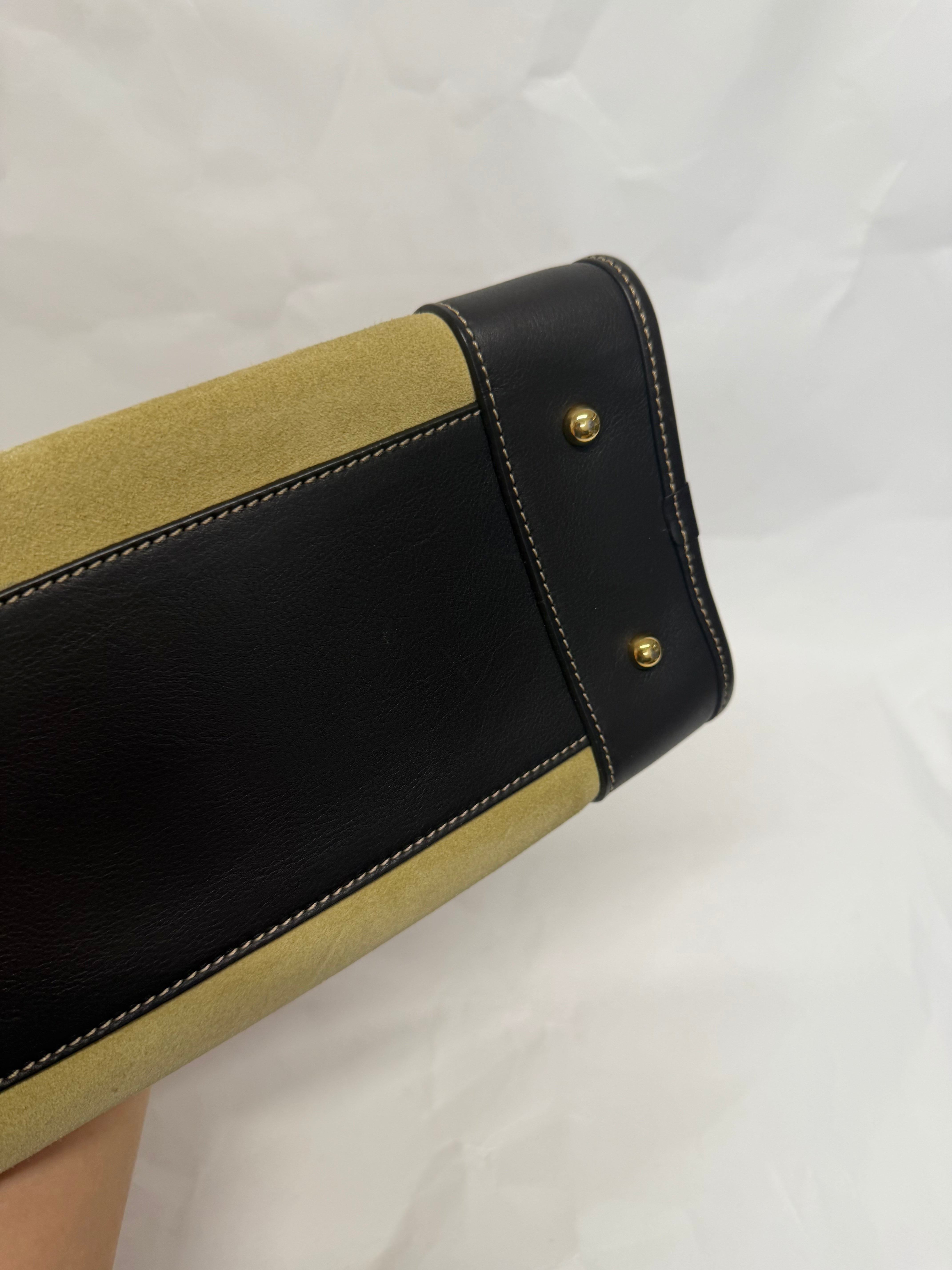 Loewe Amazona 28 Ante Oro Rosa Edición Especial asas rosas