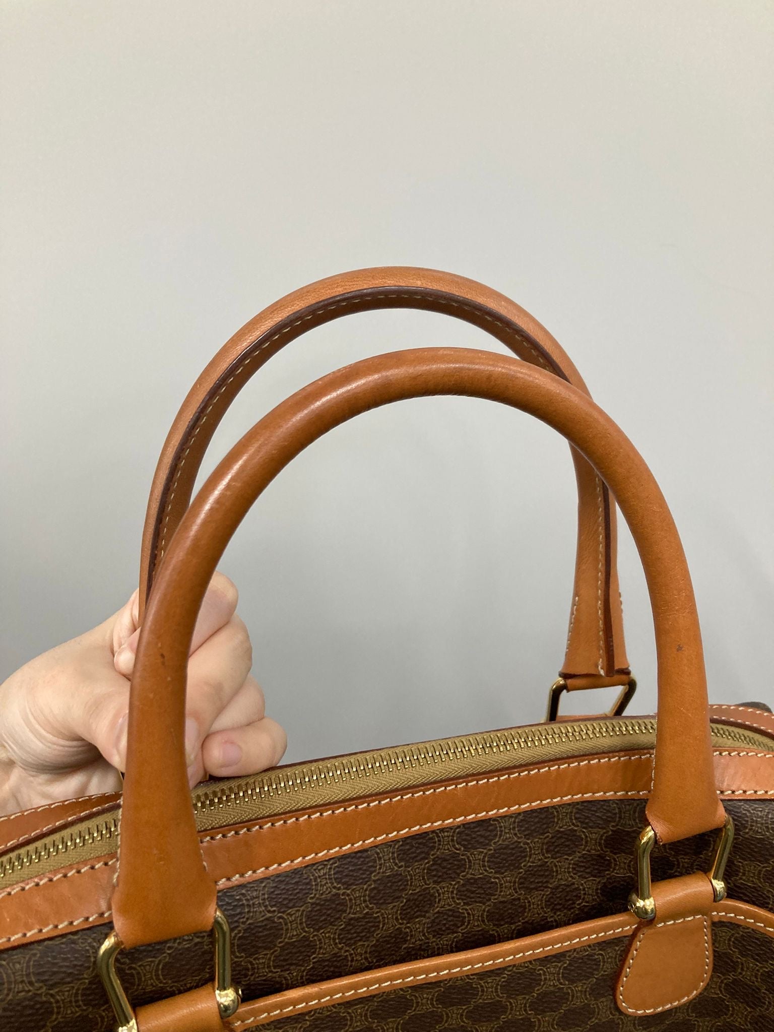 CÉLINE Macadam Handbag Vintage Marrón