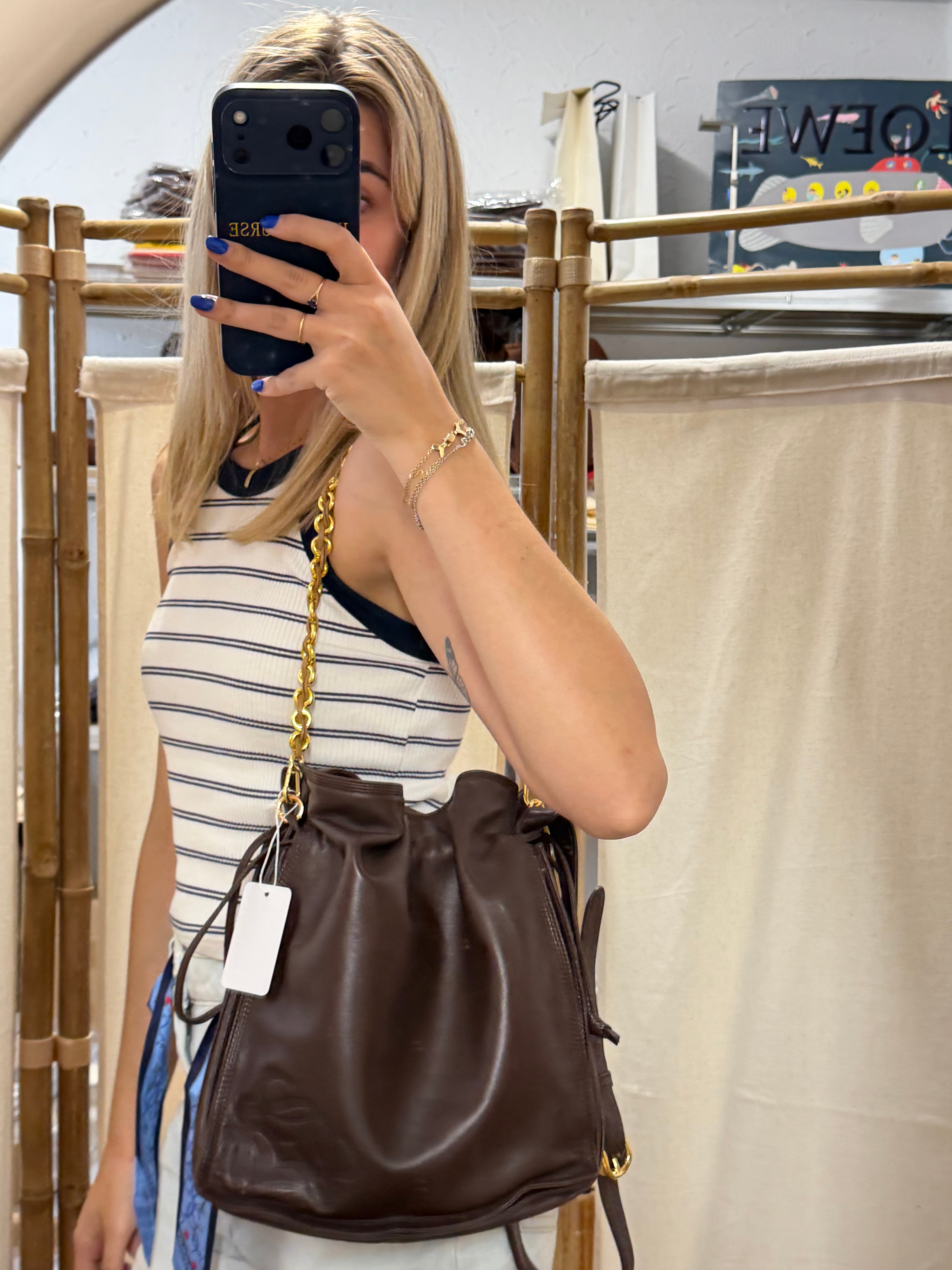 Loewe Flamenco Bag Vintage | Piel Nappa Marrón Chocolate