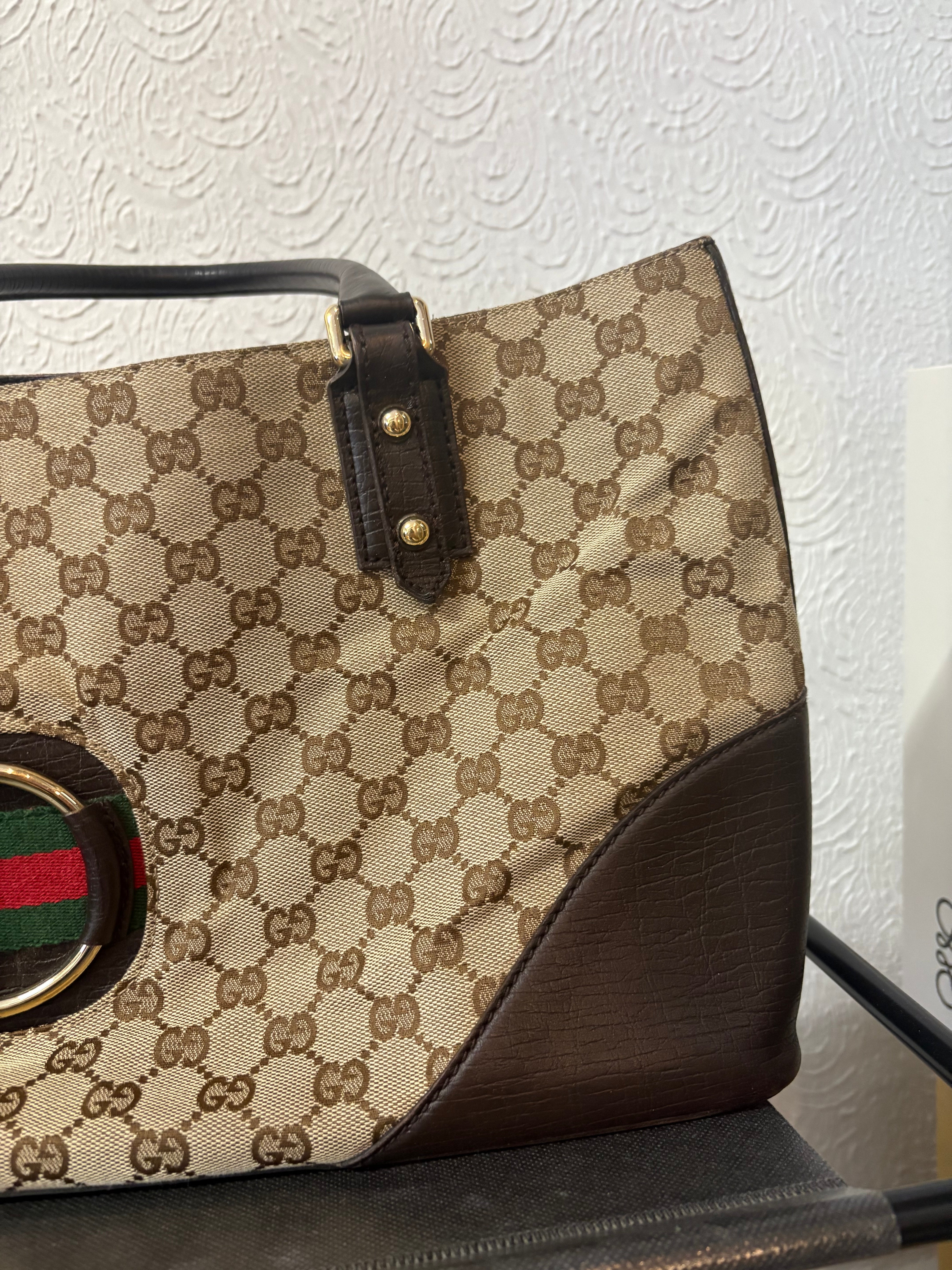 Gucci horsebit tote bag go canvas