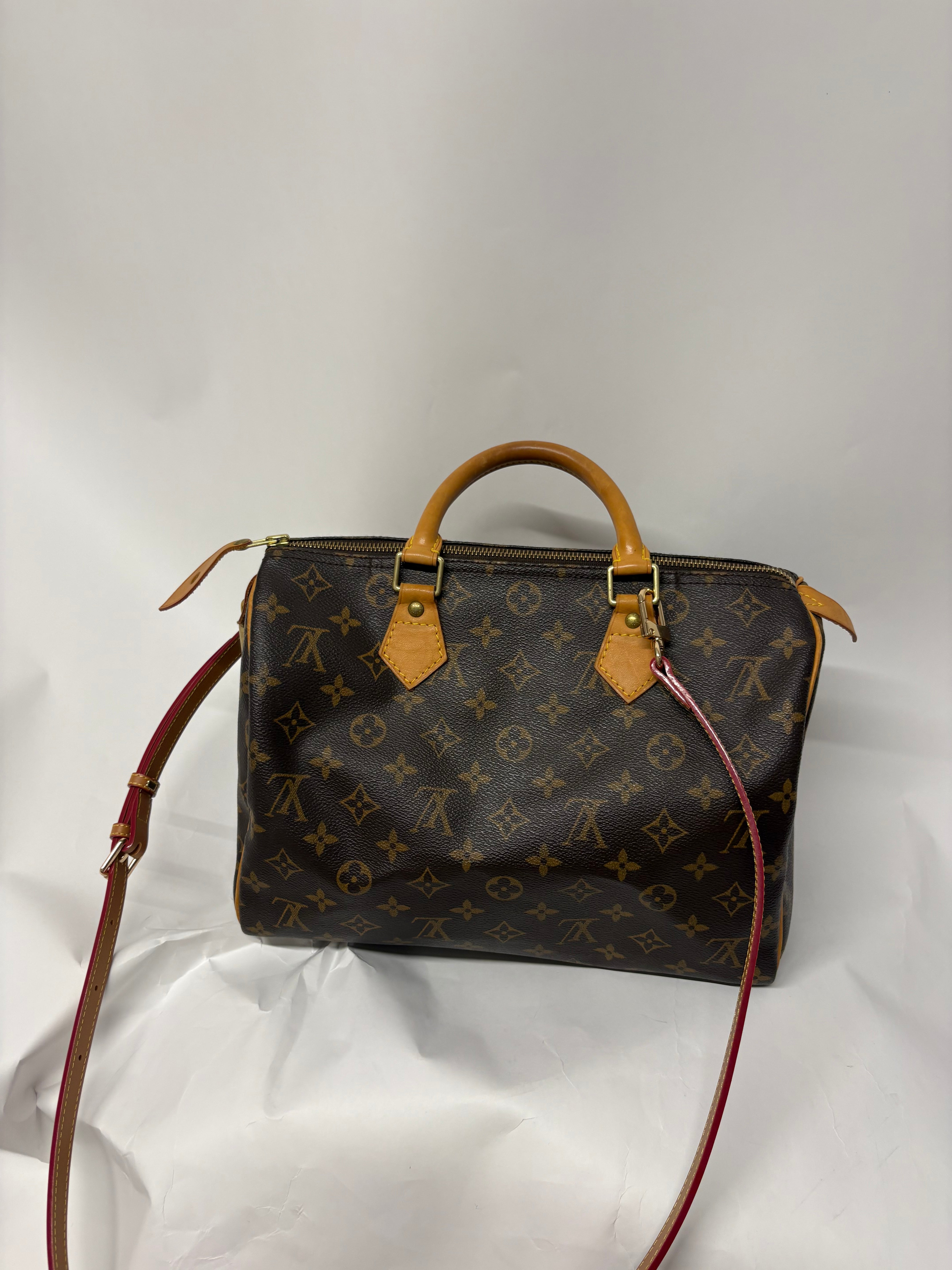 Louis Vuitton Speedy 30 Monogram con bandolera extra TH0033