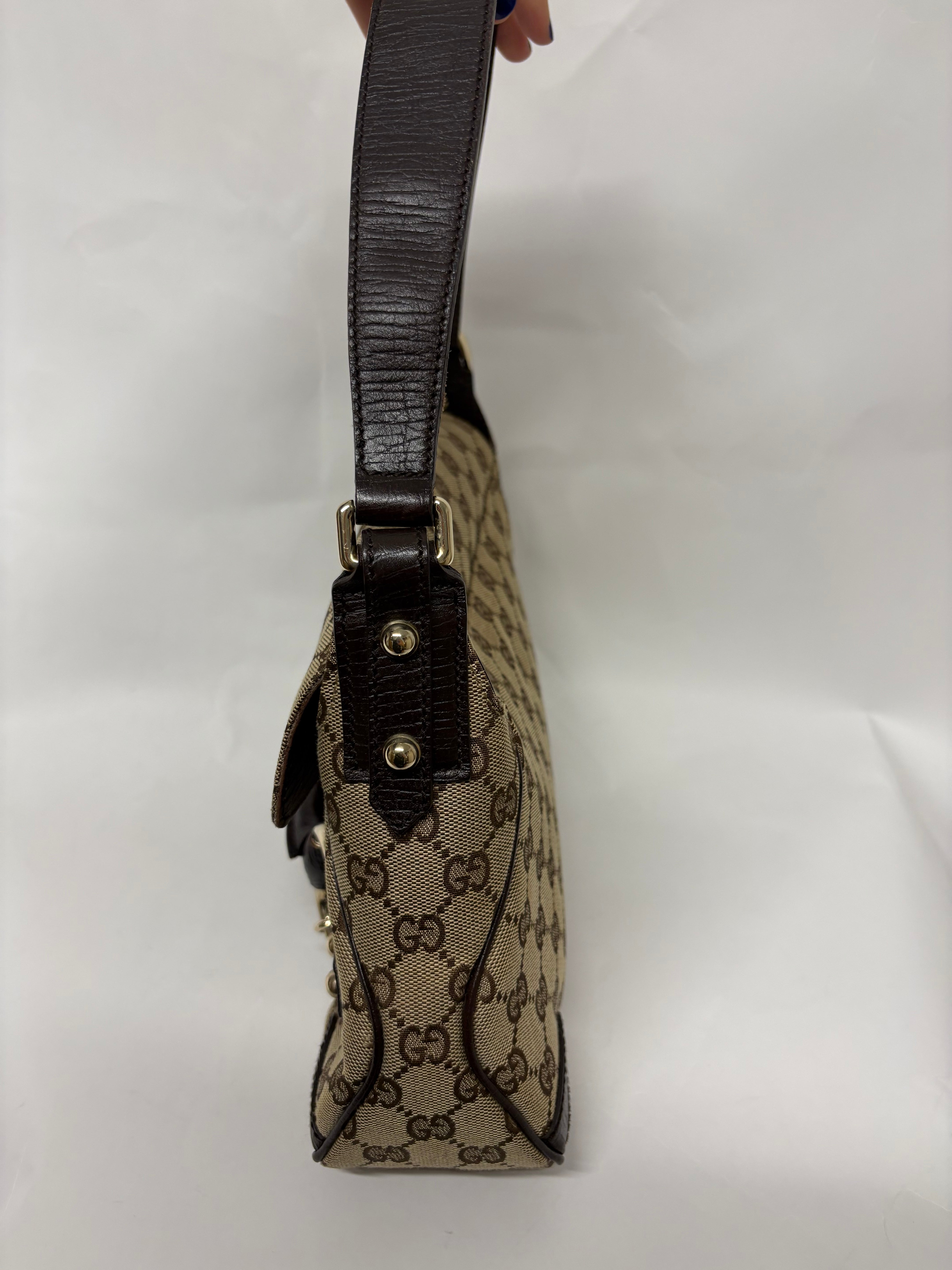 Gucci Horsebit Hobo GG Canvas Beige/Marrón – Iconic Chain & Bit