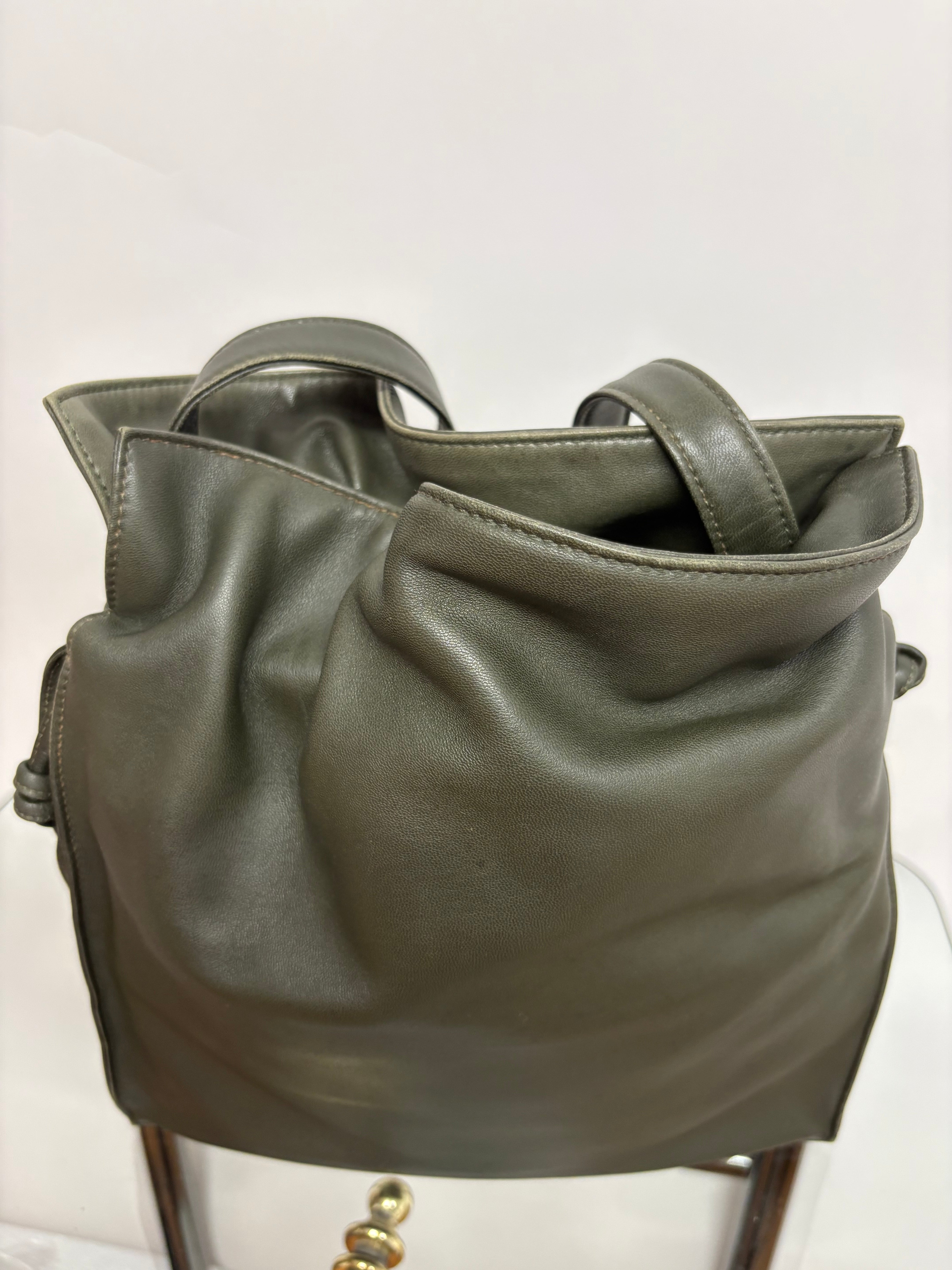 Loewe Flamenco Mediano Vintage Verde Oliva