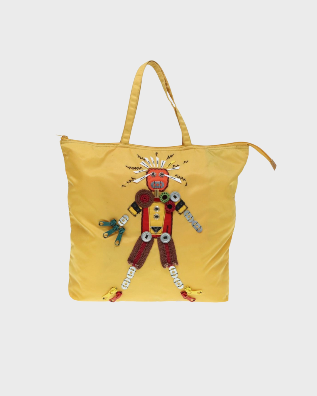 Prada Tessuto Robot Tote en nylon amarillo – Edición exclusiva de años 2004–2005