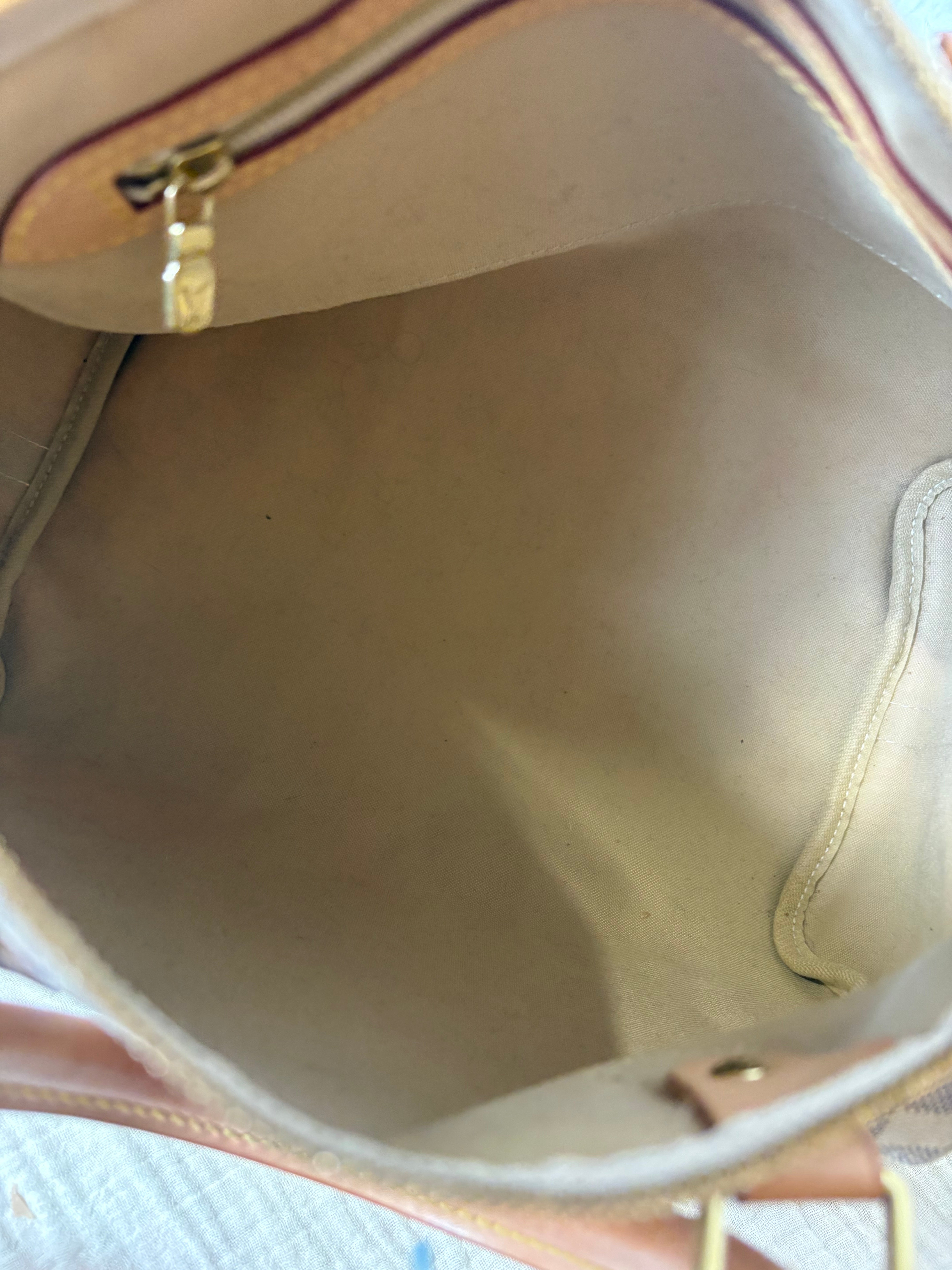 Louis Vuitton Speedy 30 Bandoulière Canvas Damier Azur y piel vachetta
