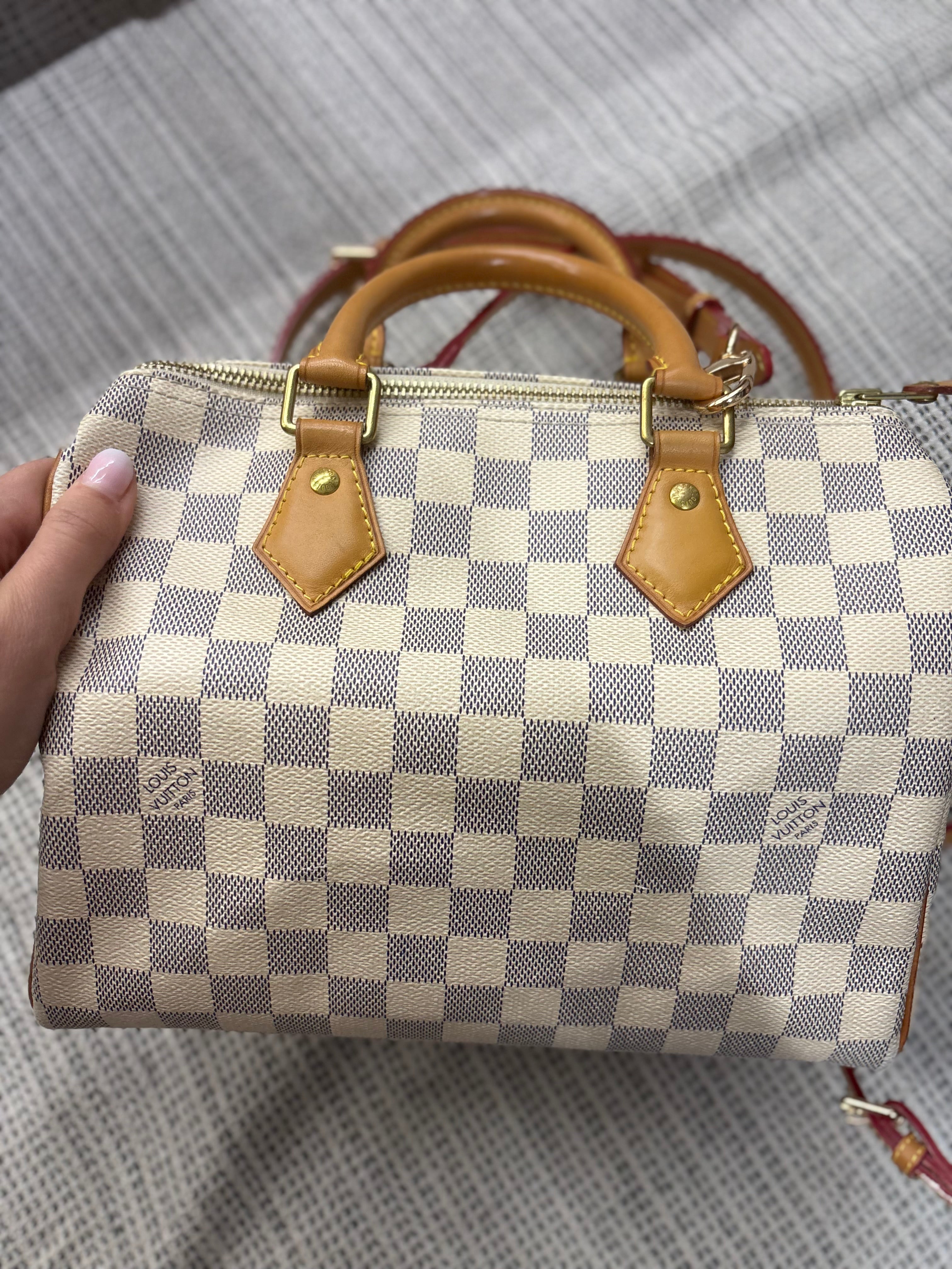 Louis Vuitton Speedy 25 Damier Azur con bandolera extra