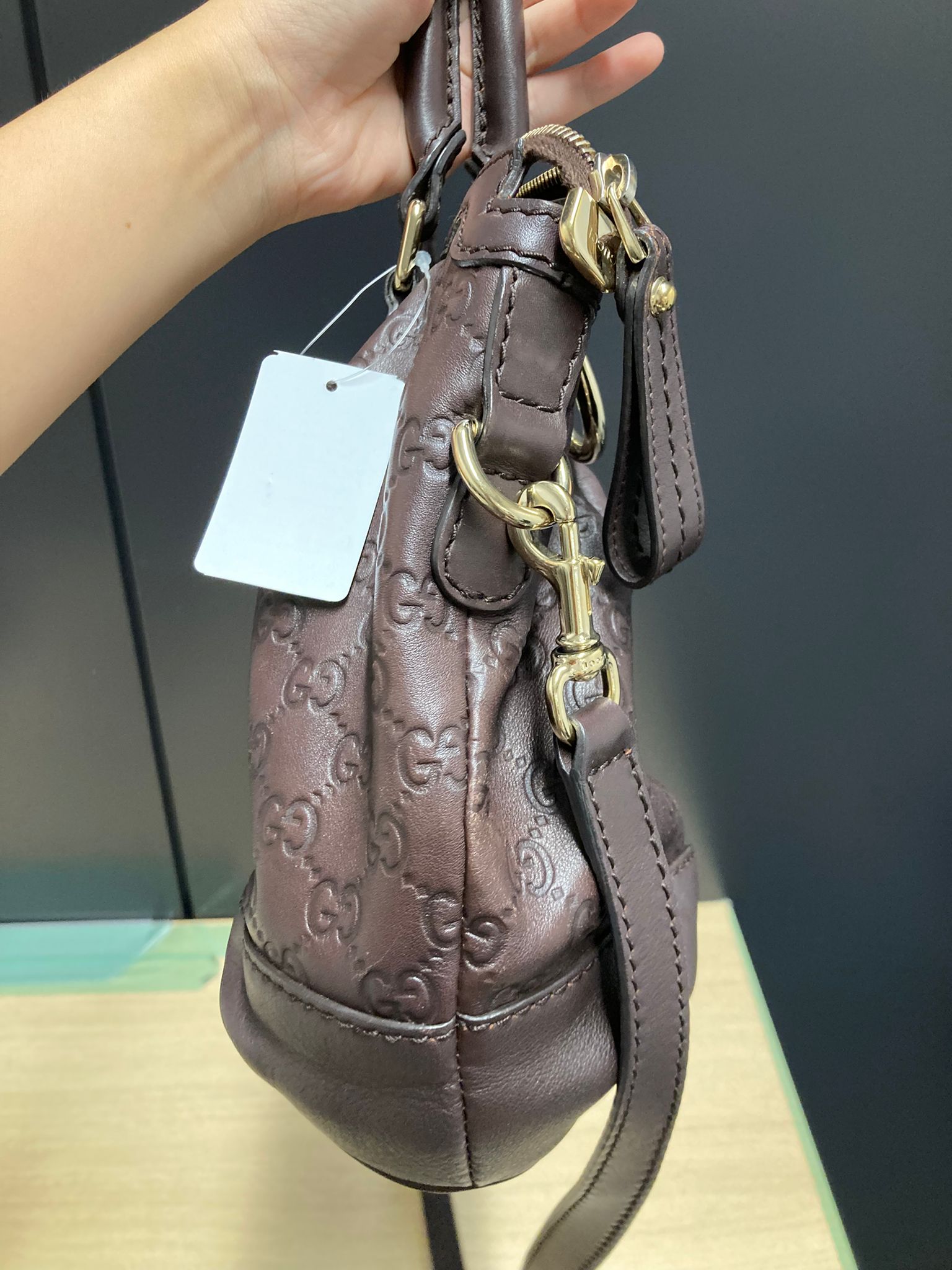 GUCCI GG Guccissima 2Way – Piel marrón chocolate Y bandolera