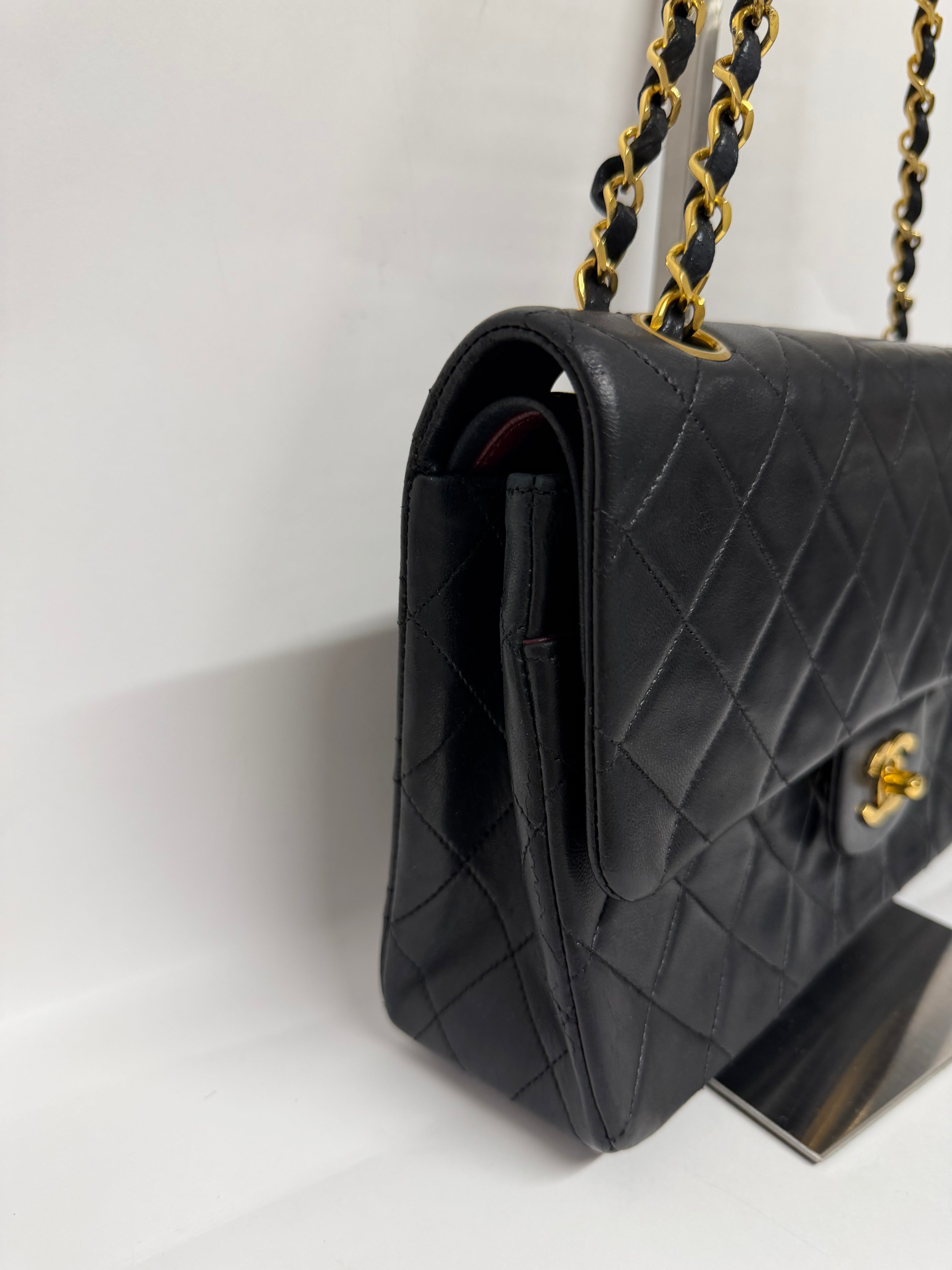 Chanel Timeless 25 Lambskin Negro Double Flap - Serie 9