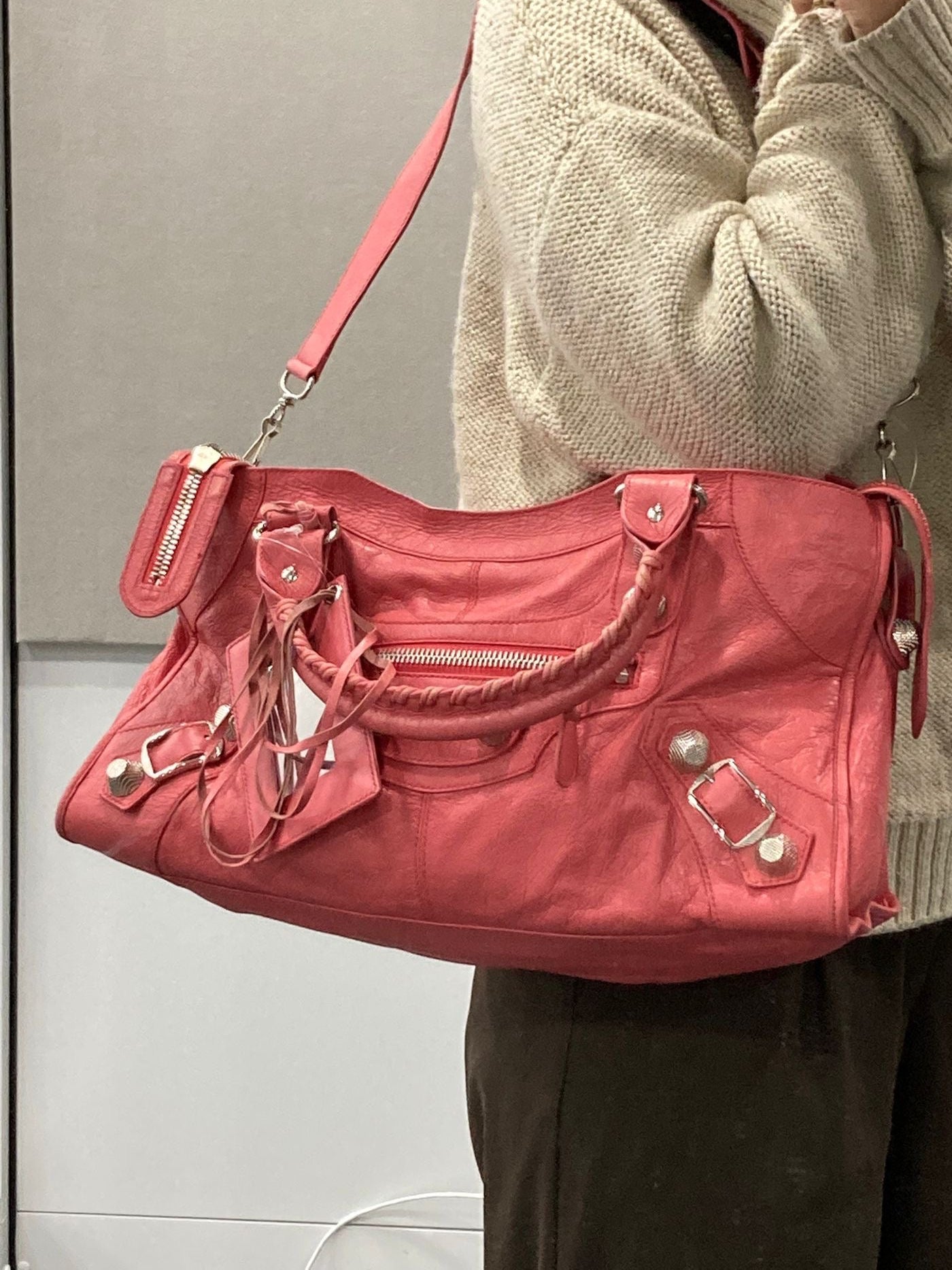 Balenciaga city rosa grande bandolera