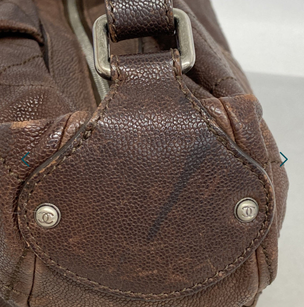 Chanel bowling bag marrón