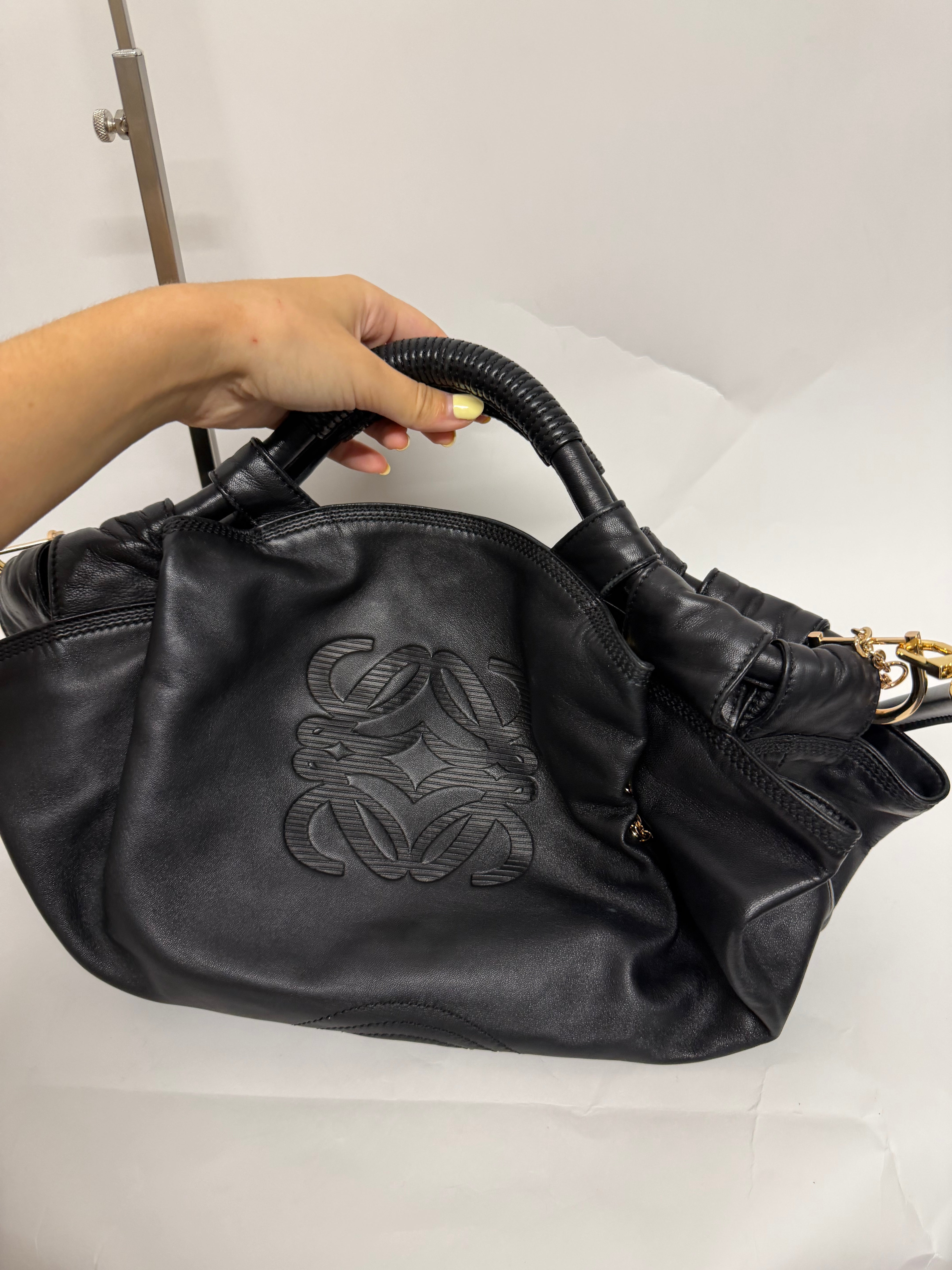 Loewe Aire nappa pequeño Negro dos bandoleras