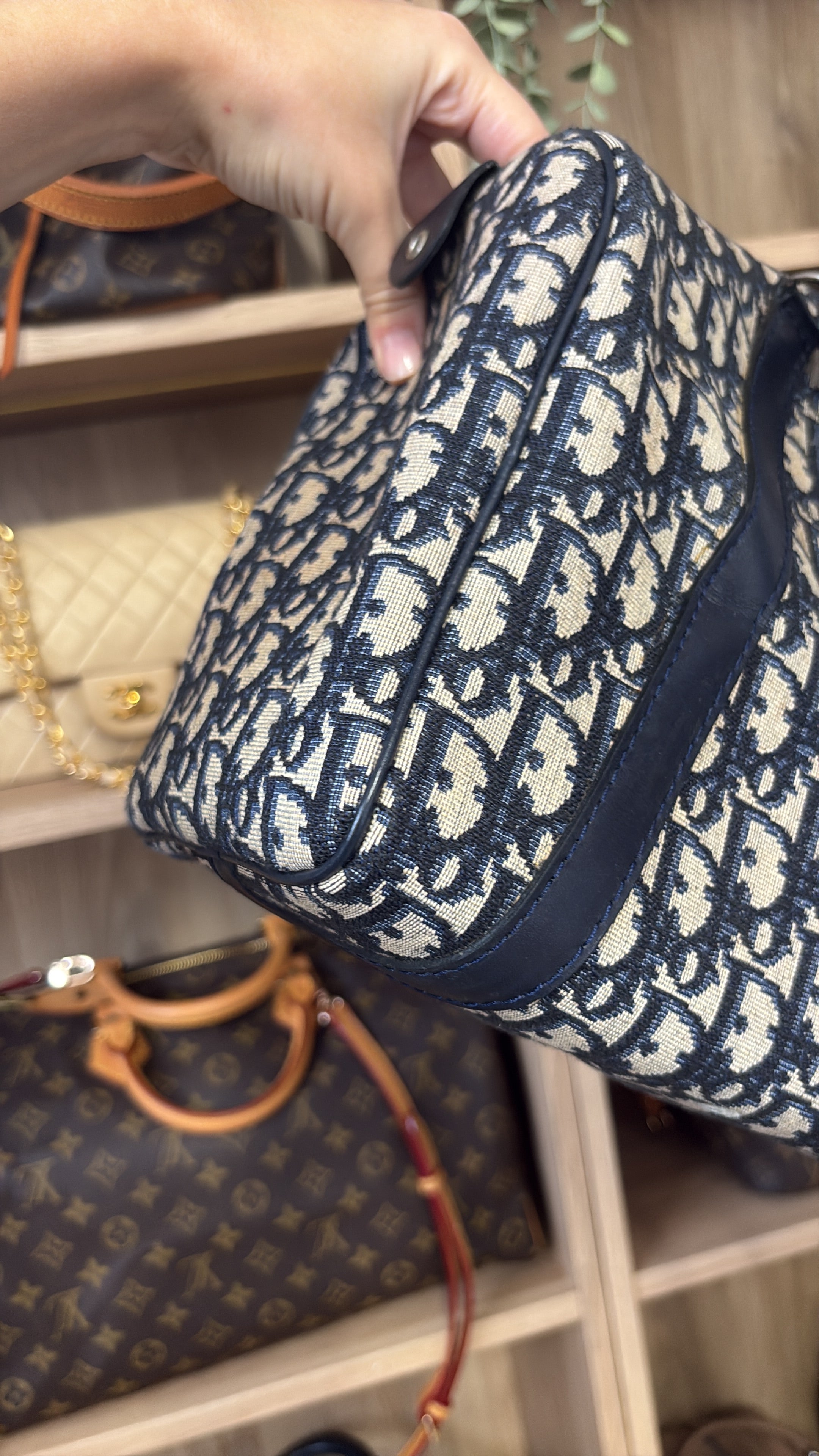 Christian Dior Bowling Trotter 30 Oblique Azul