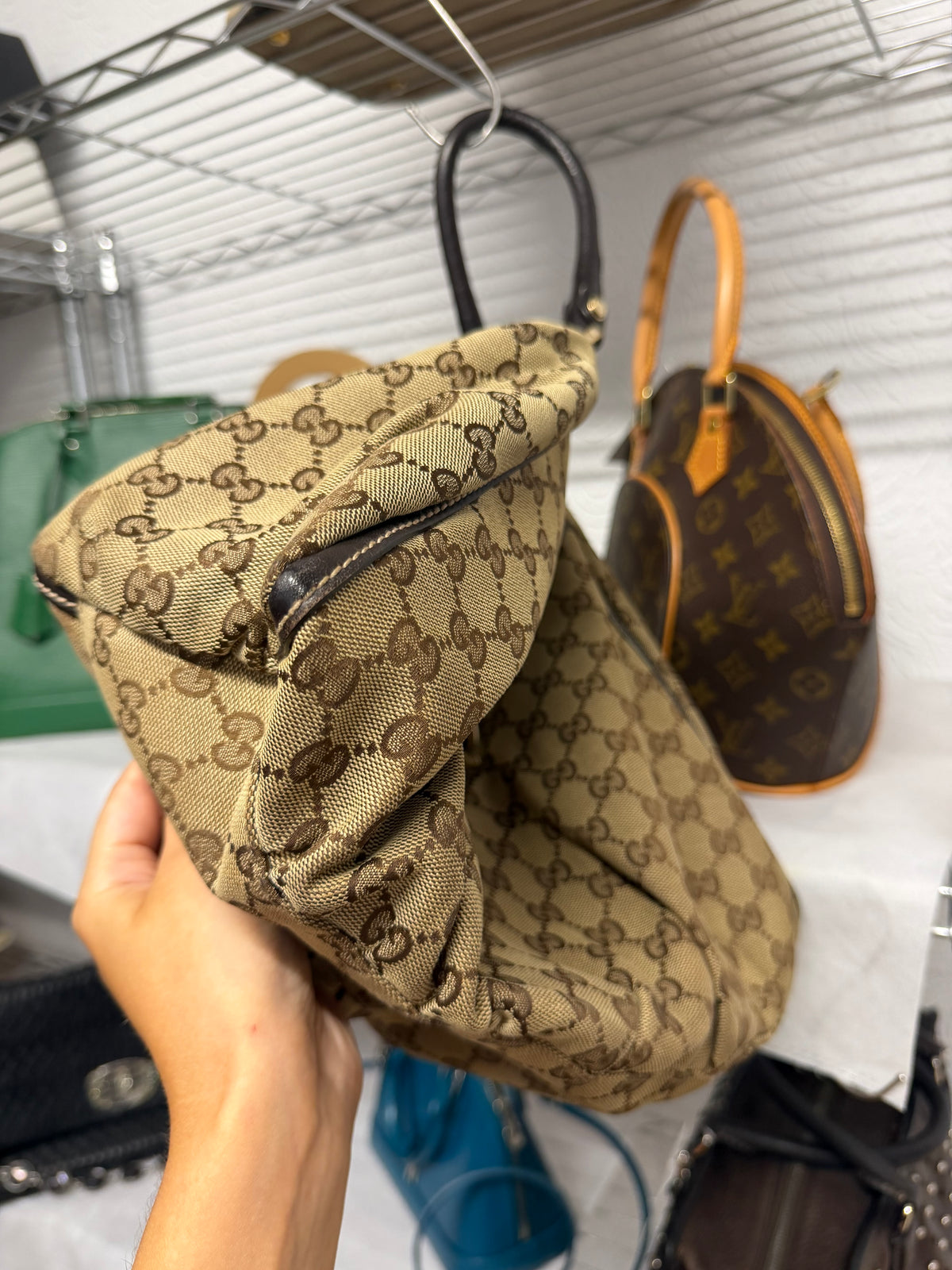 Gucci GG Canvas Abbey D-Ring Shoulder Bag