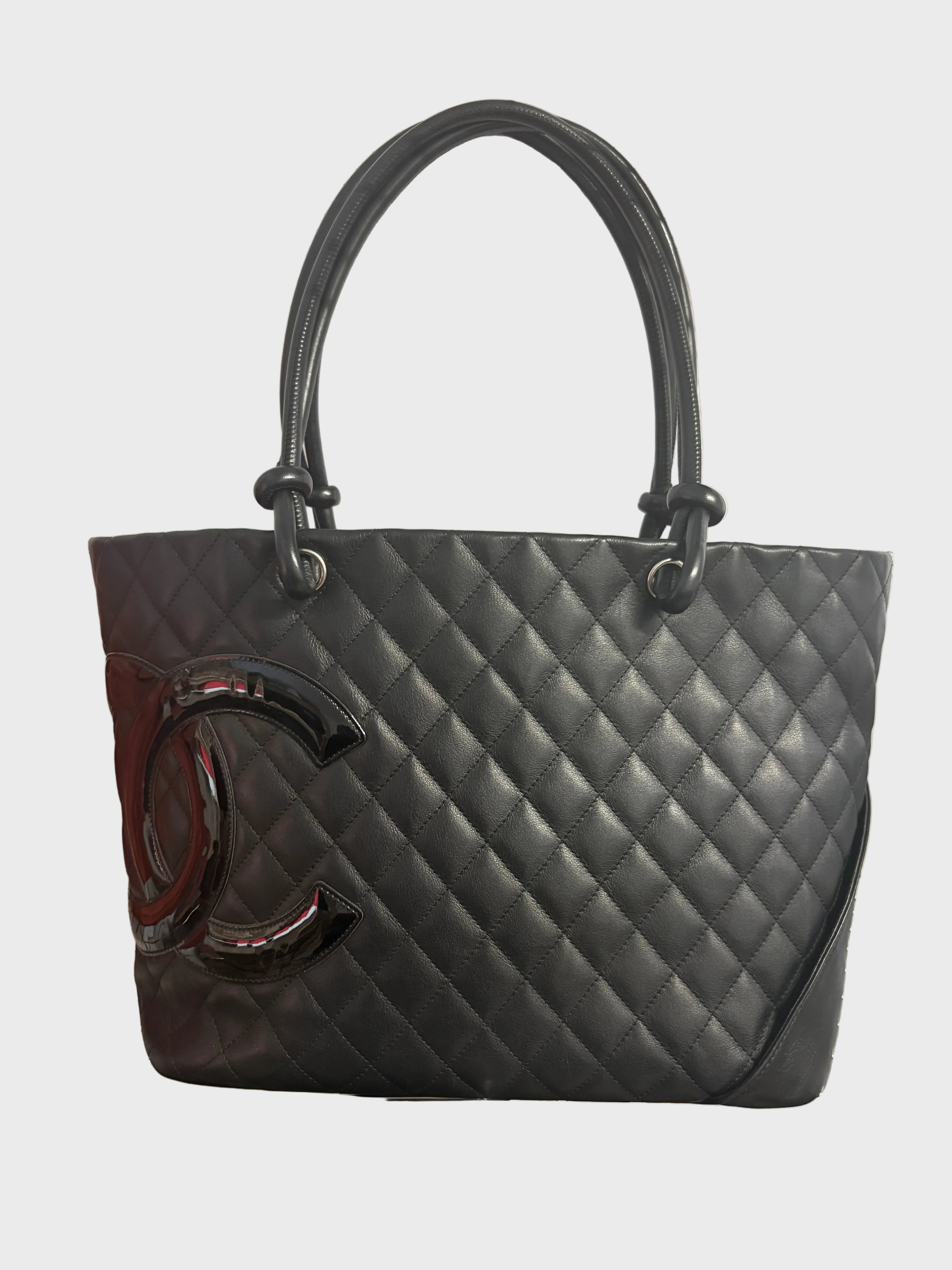 Chanel Cambon Ligne Tote Large Negro