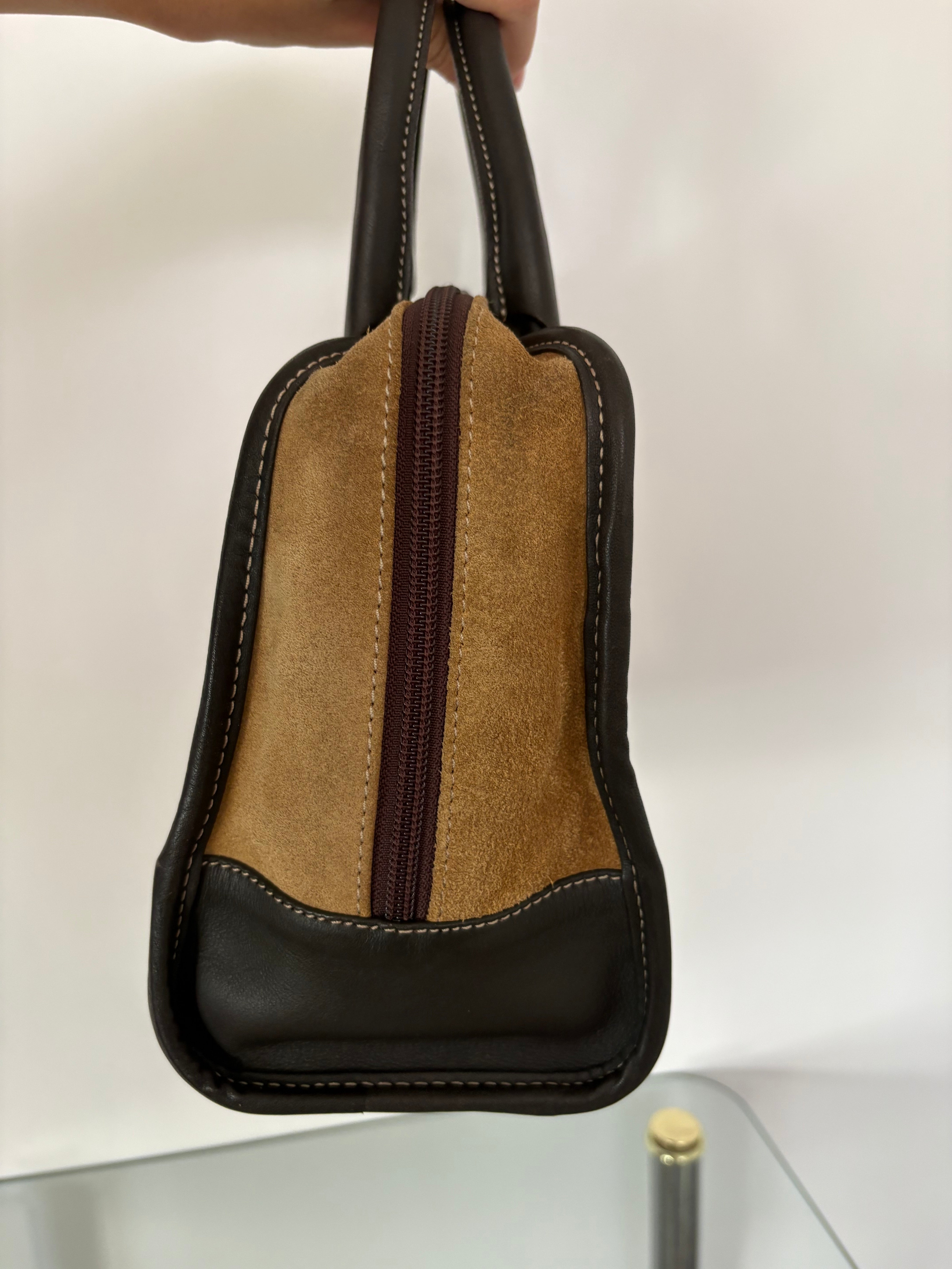 Loewe amazona 28 camel y marrón oscuro vintage