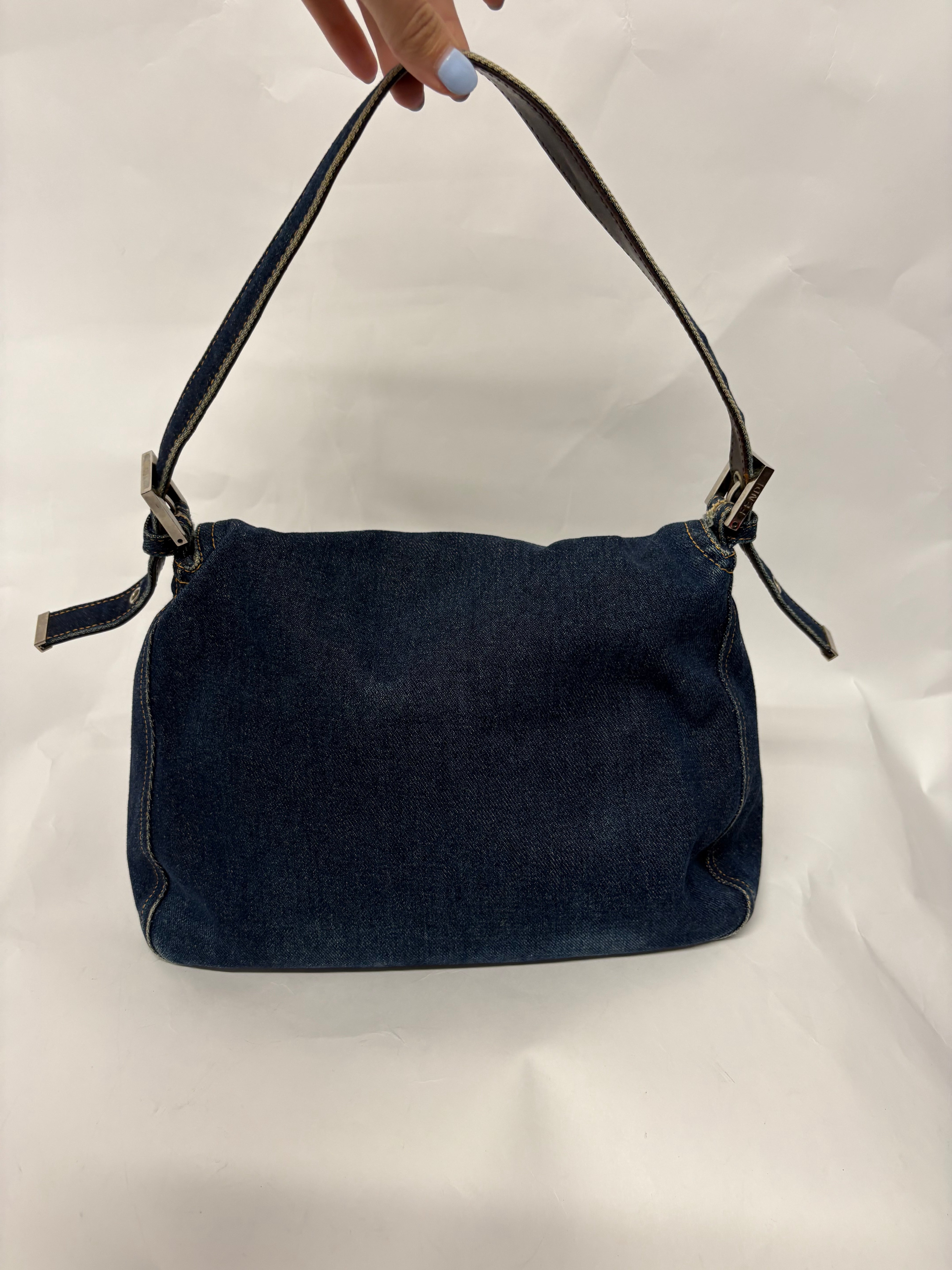 Fendi Mamma Baguette Denim - Icono Vintage