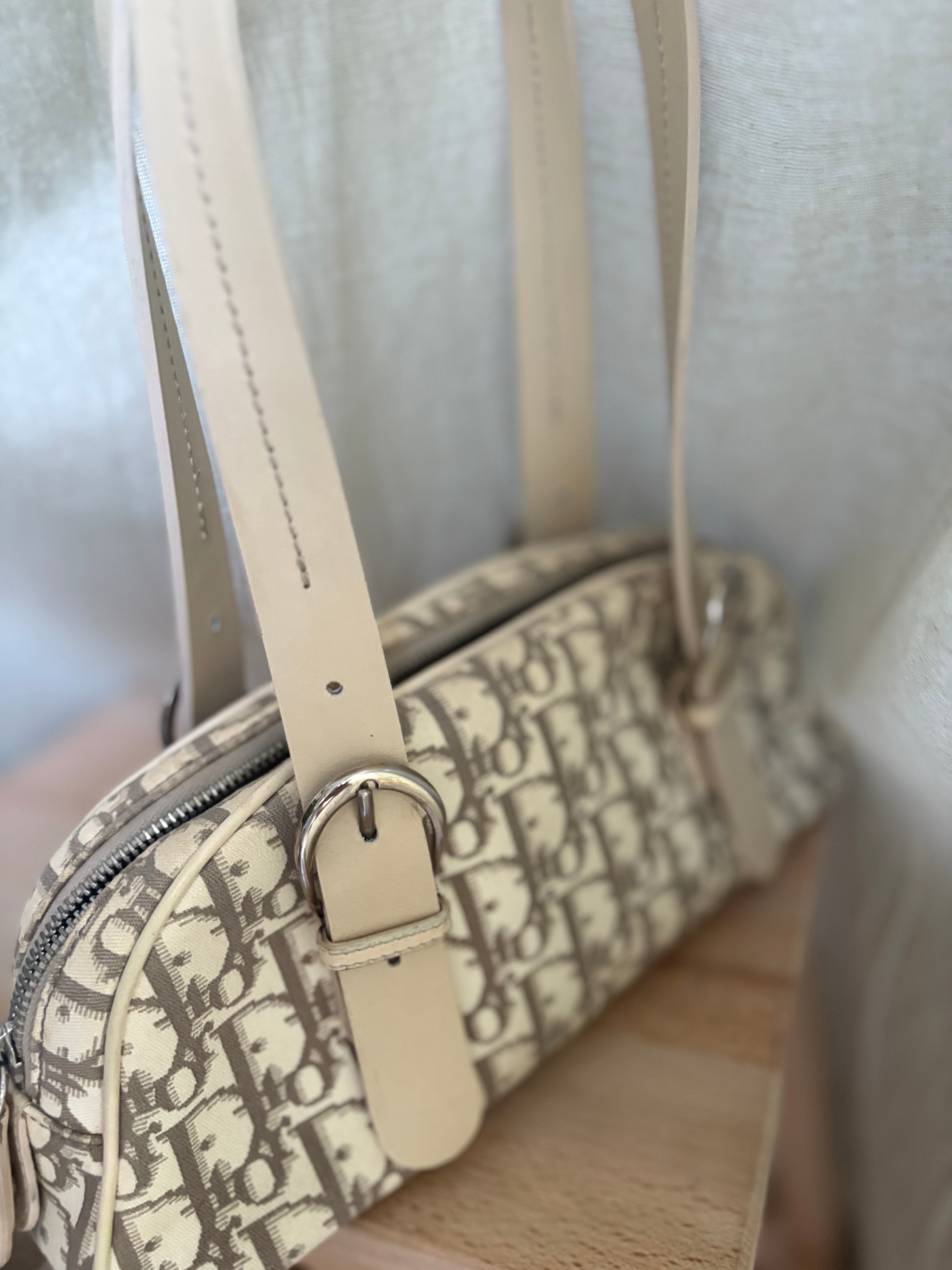 Bolso Dior Trotter Floral Canvas Beige