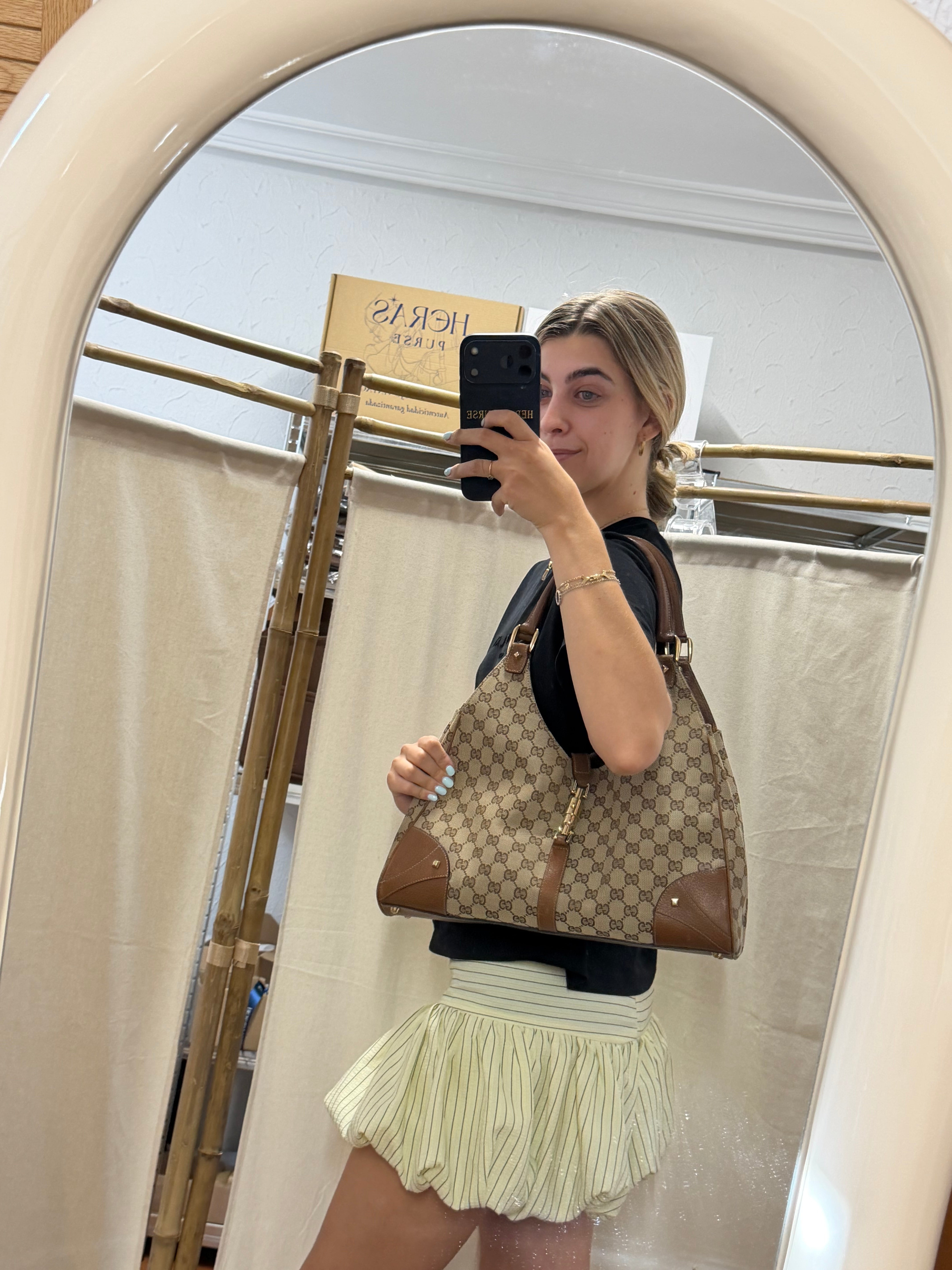 Gucci Jackie GG Canvas Grande Herrajes Dorados