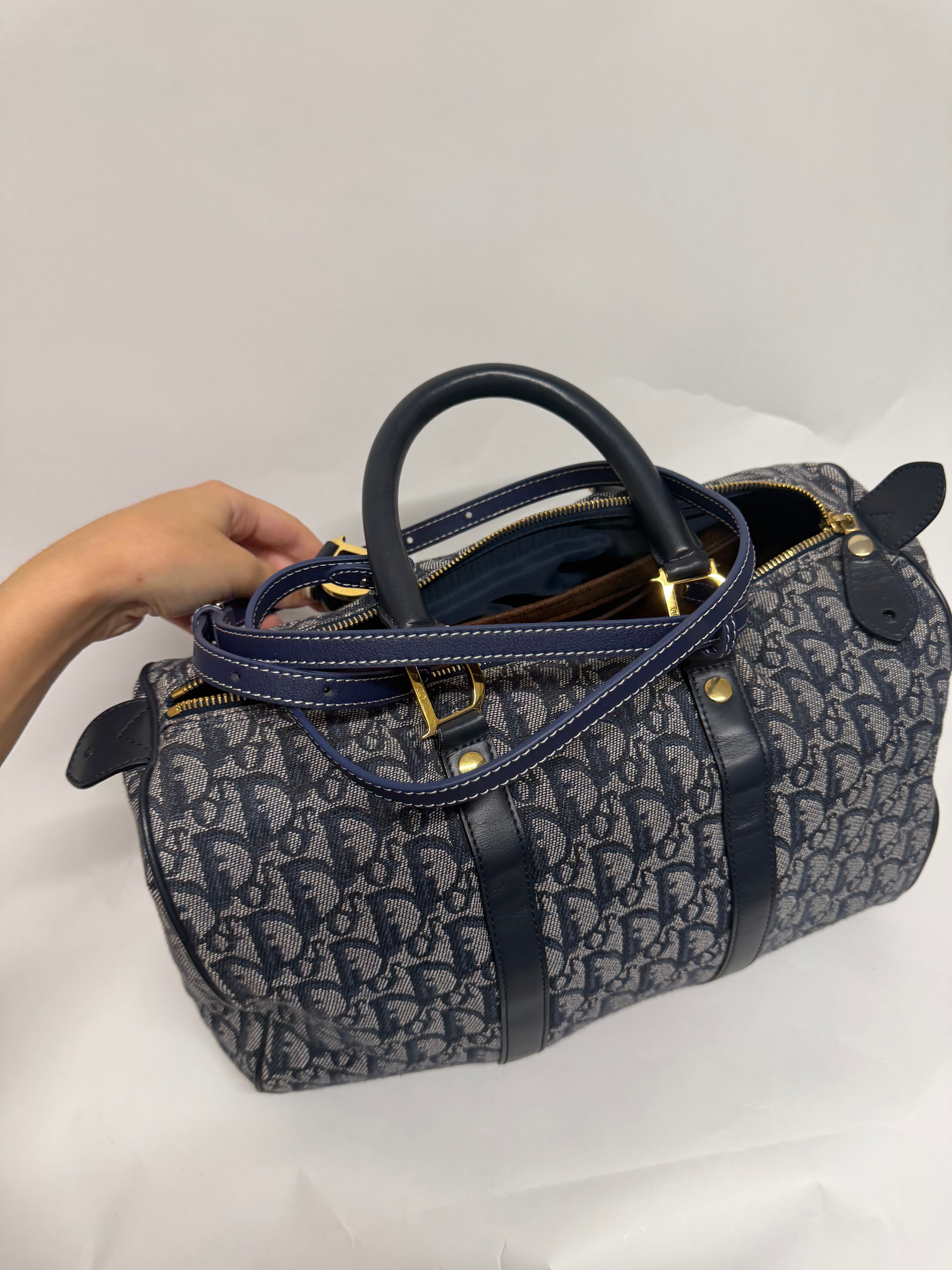 Christian Dior Trotter Boston 35 Navy