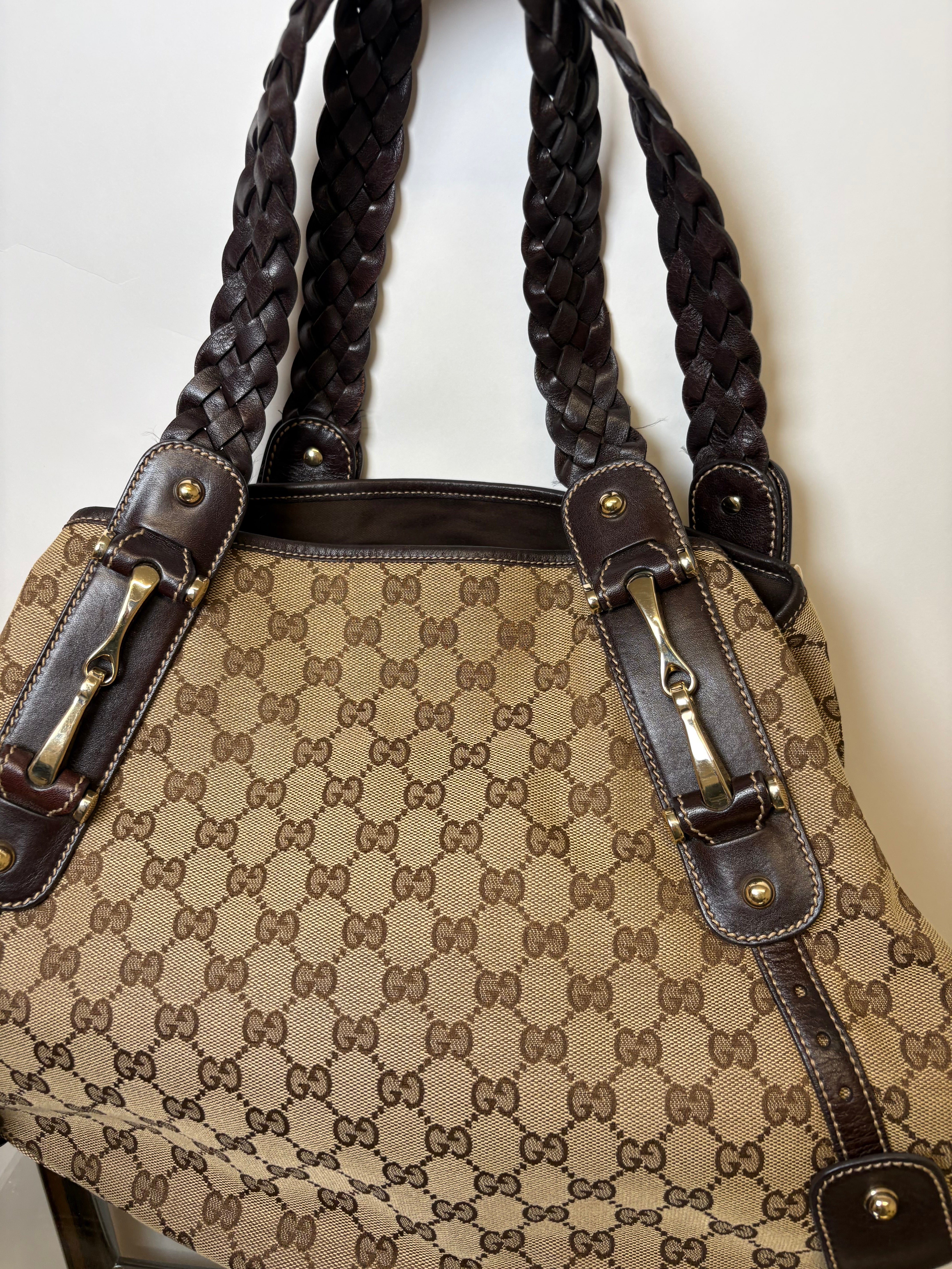 Gucci pelham gg canvas marron chocolate grande