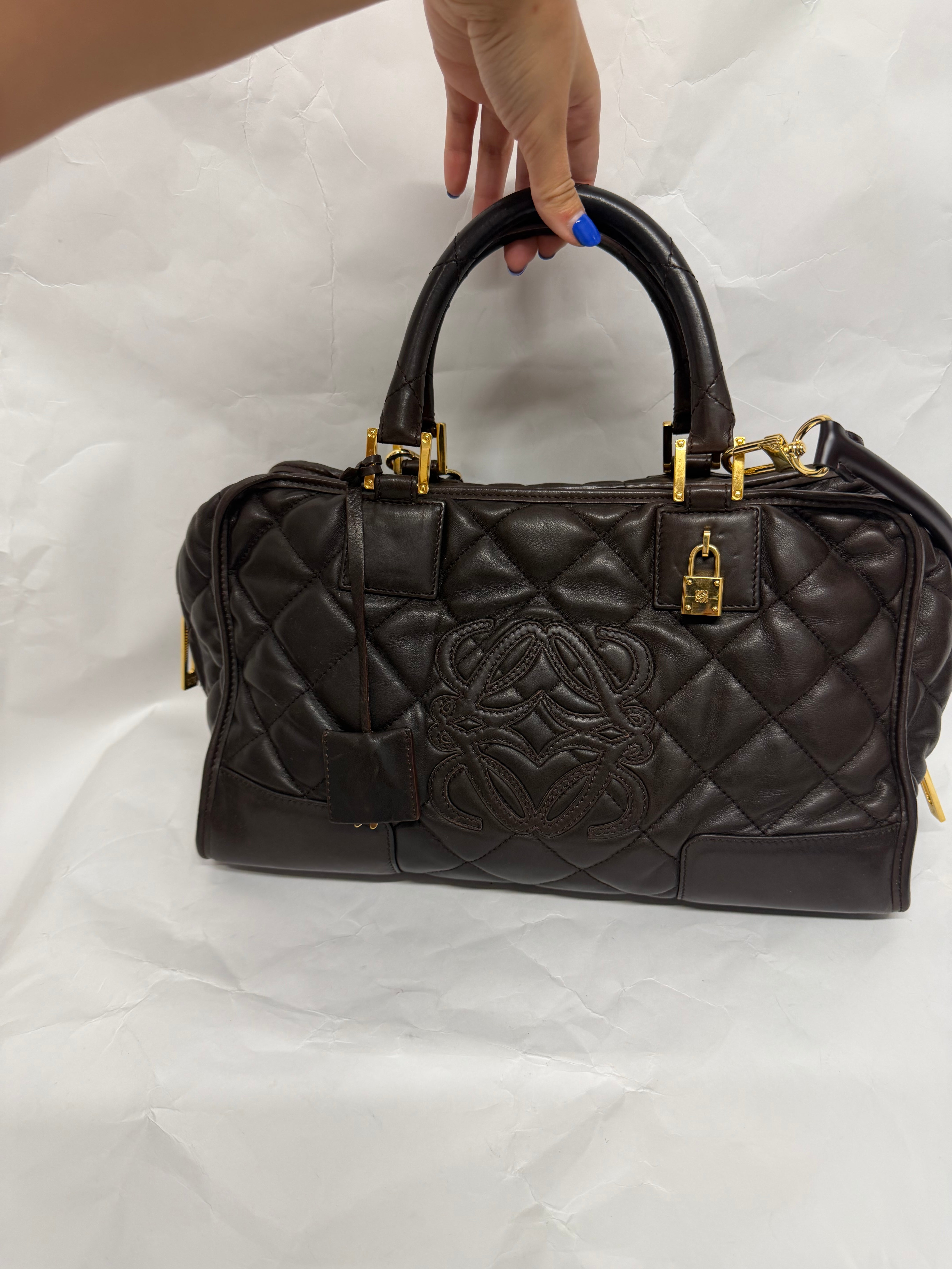 Loewe Amazona 36 Acolchada | Marrón Chocolate