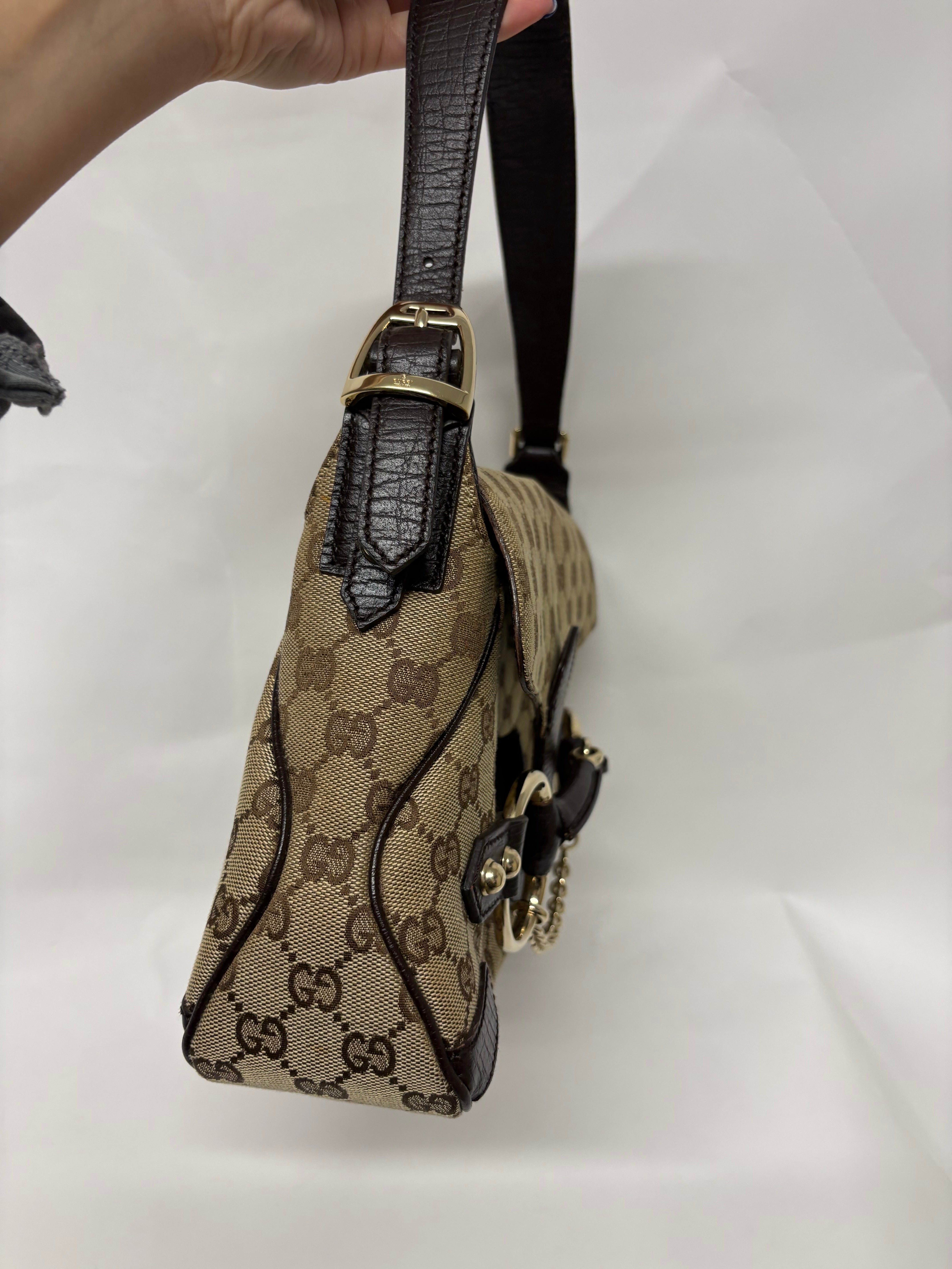 Gucci Horsebit Hobo GG Canvas Beige/Marrón – Iconic Chain & Bit